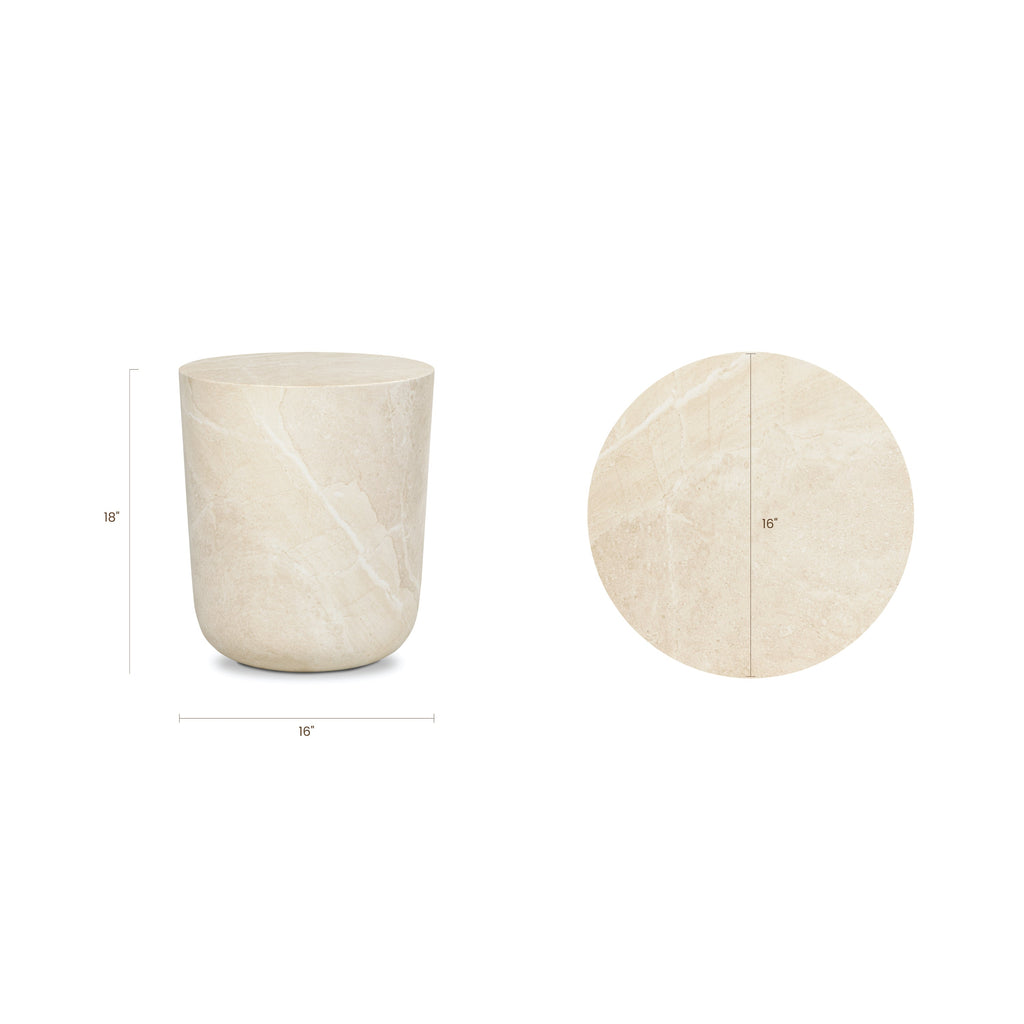 Table d'appoint | Blanc sablé