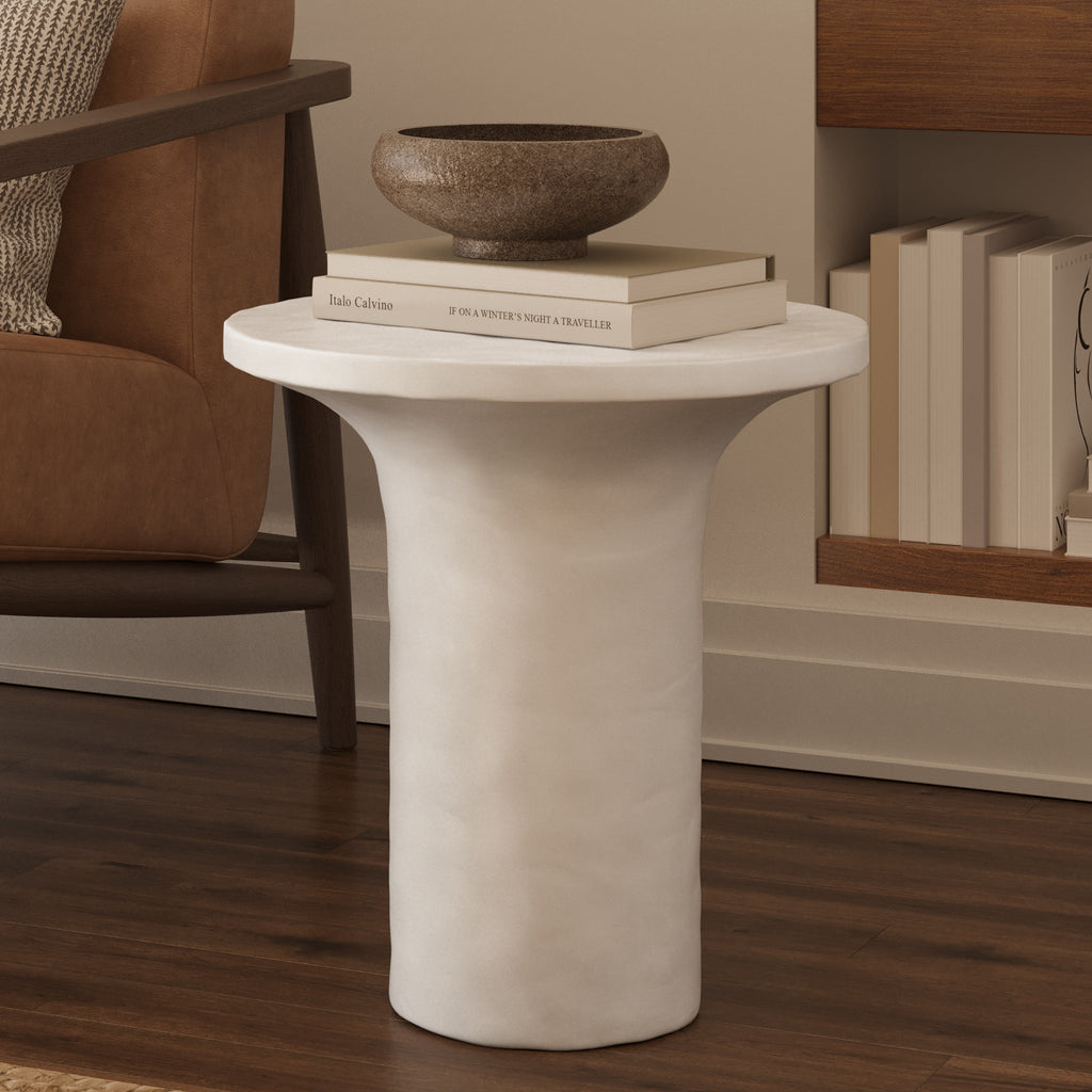 Table d'appoint | Béton ivoire
