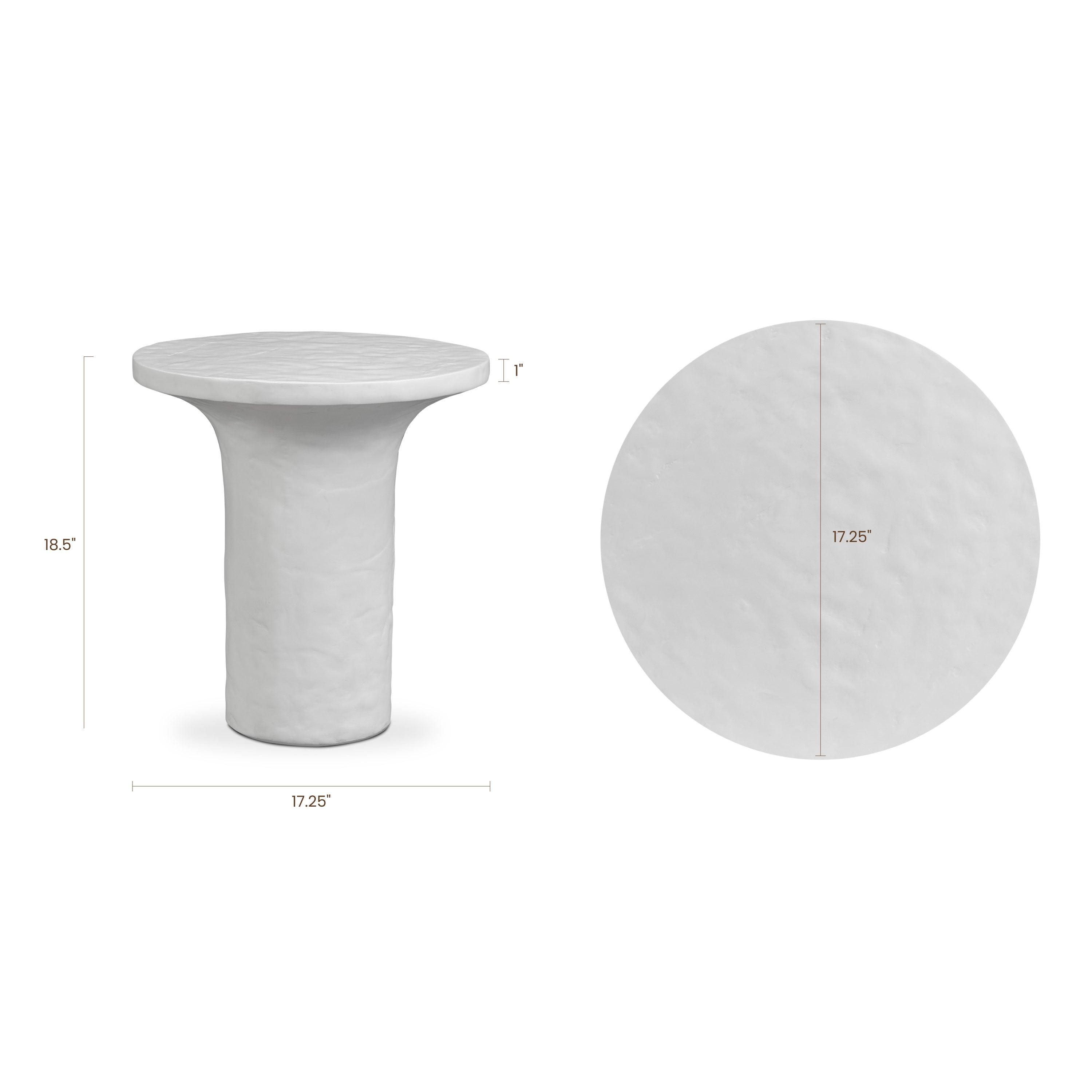 Table d'appoint | Béton ivoire