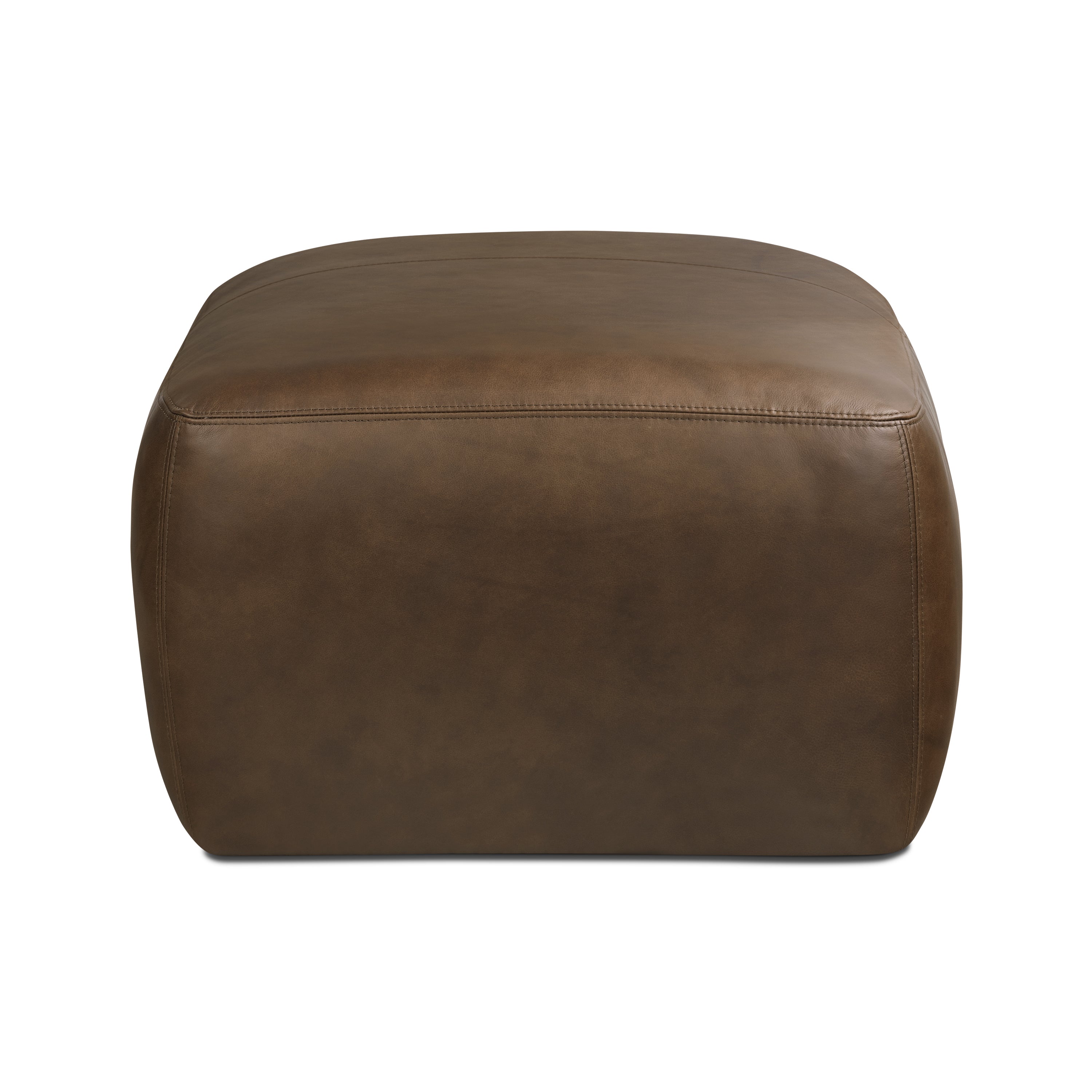 Ottoman en cuir | Marron cacao