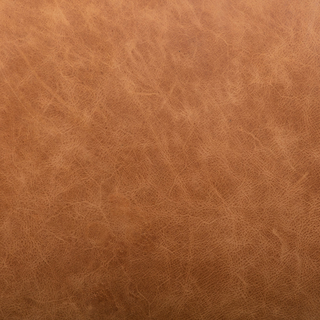 Pouf en cuir | Cognac