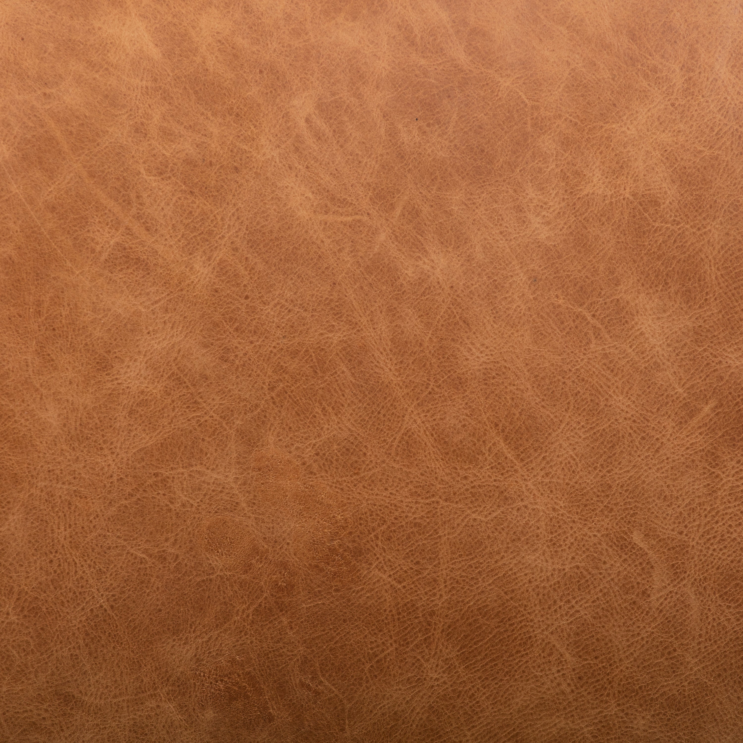 Pouf en cuir | Cognac