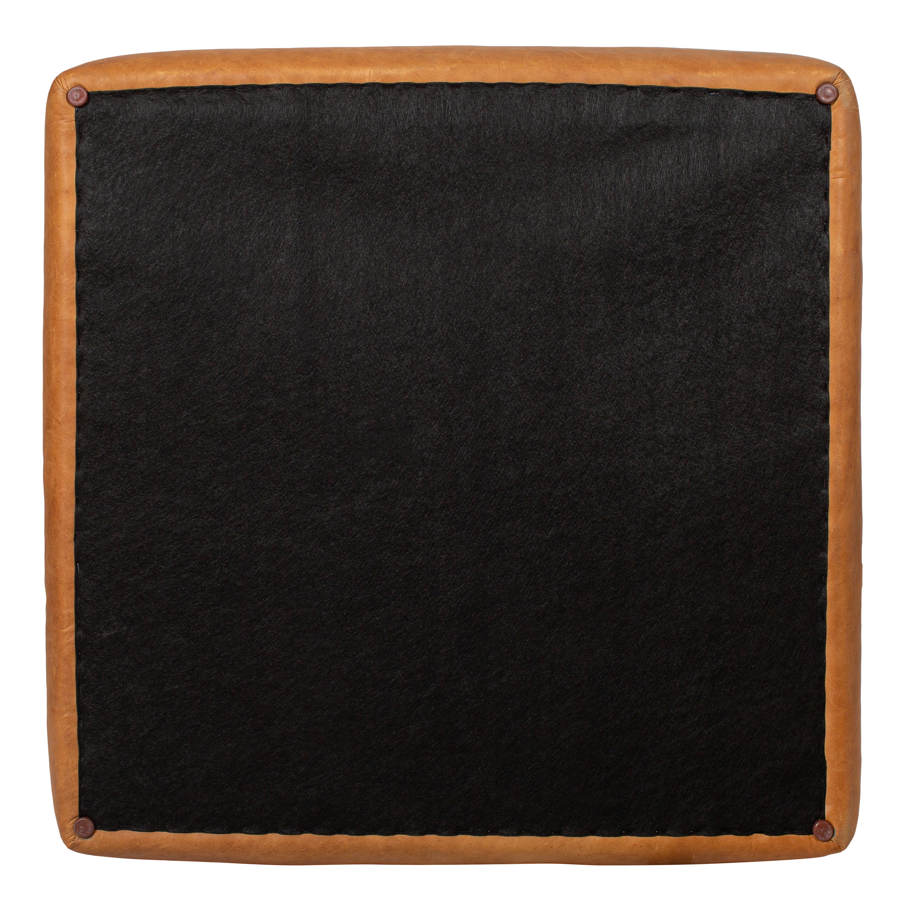 Pouffe en cuir | Tannage cognac