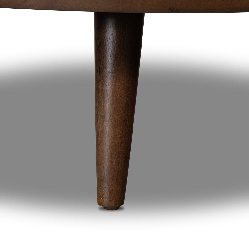Pouffe en cuir | Marron cacao