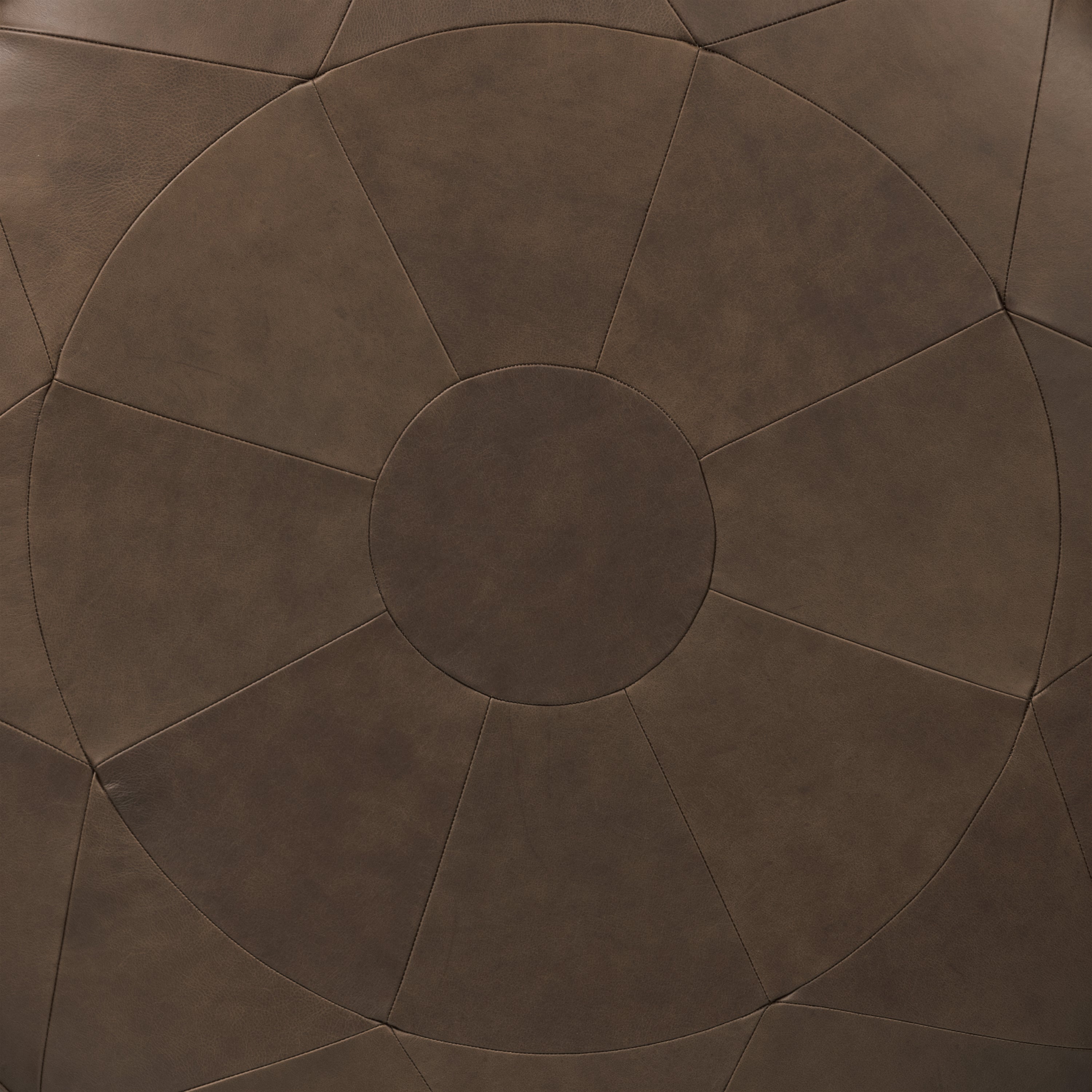 Pouffe en cuir | Marron cacao