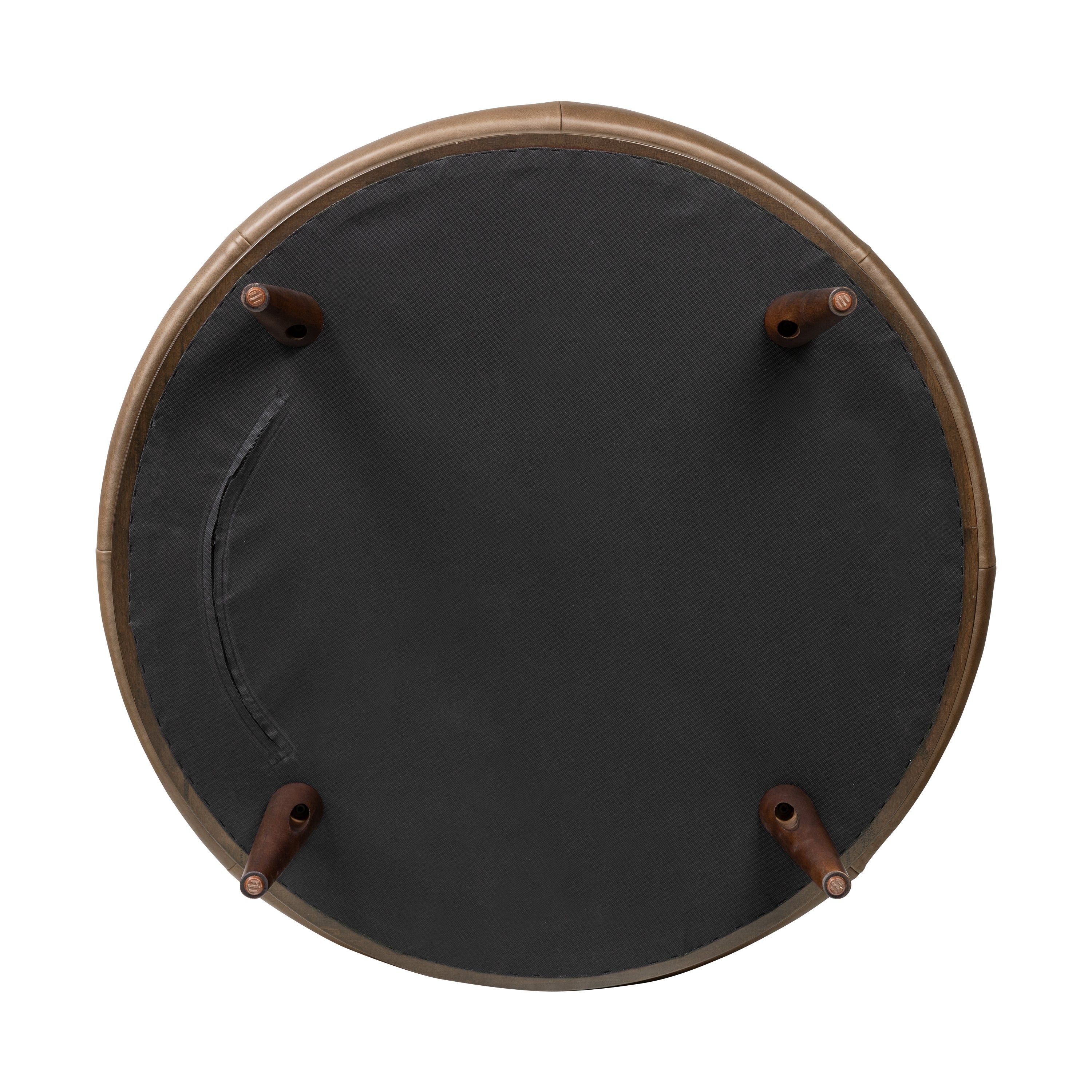 Pouffe en cuir | Marron cacao