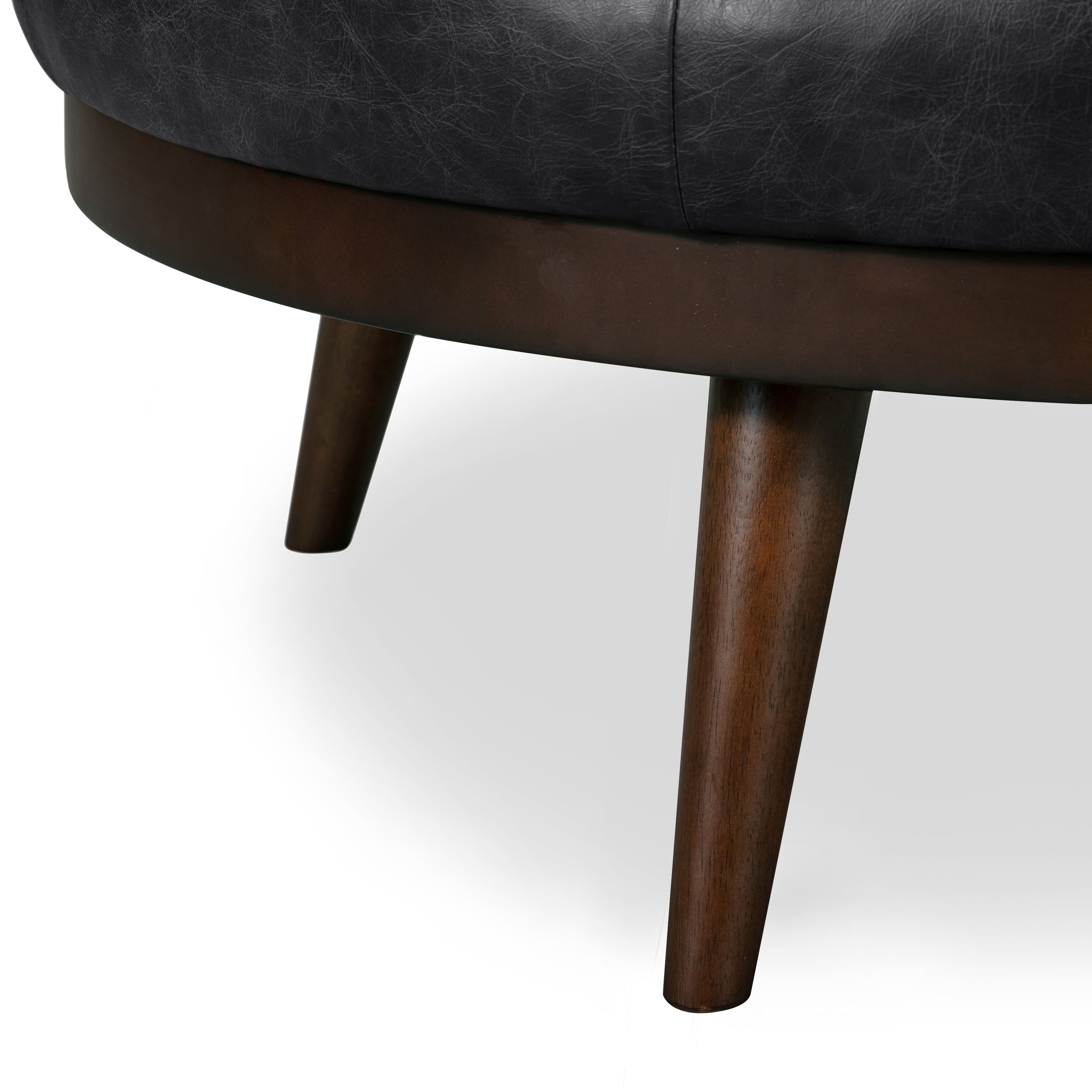 Ottoman en cuir | Noir onyx