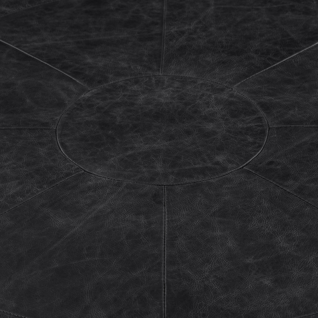 Ottoman en cuir | Noir onyx