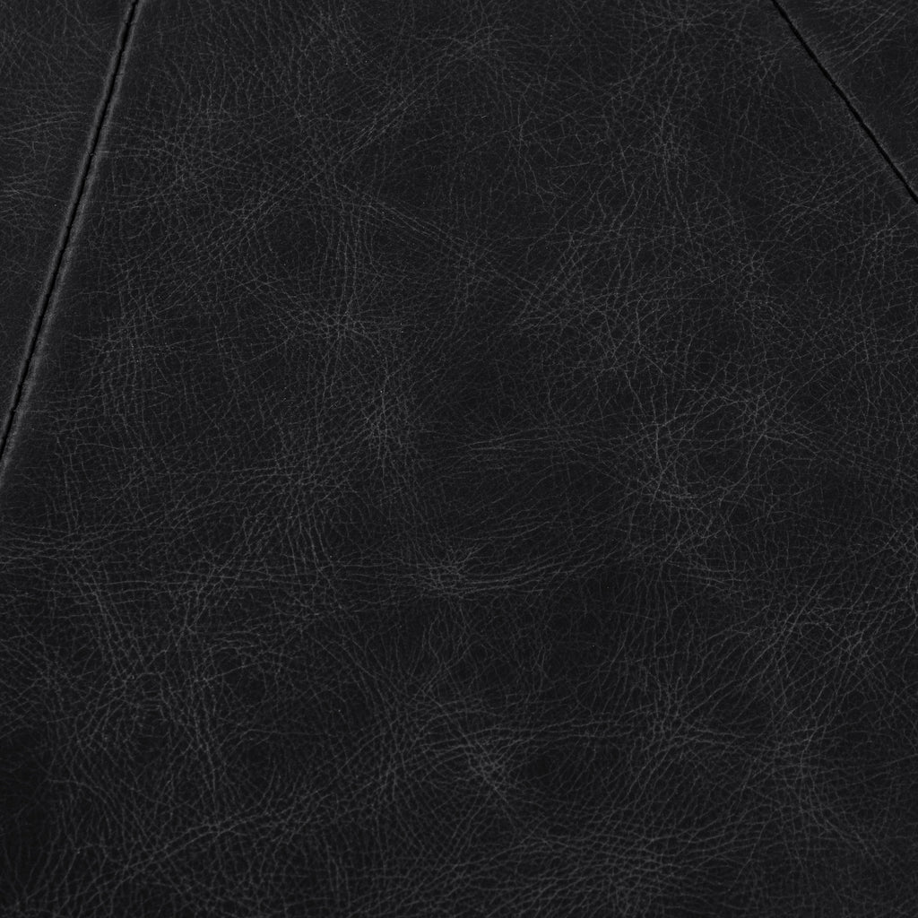 Ottoman en cuir | Noir onyx