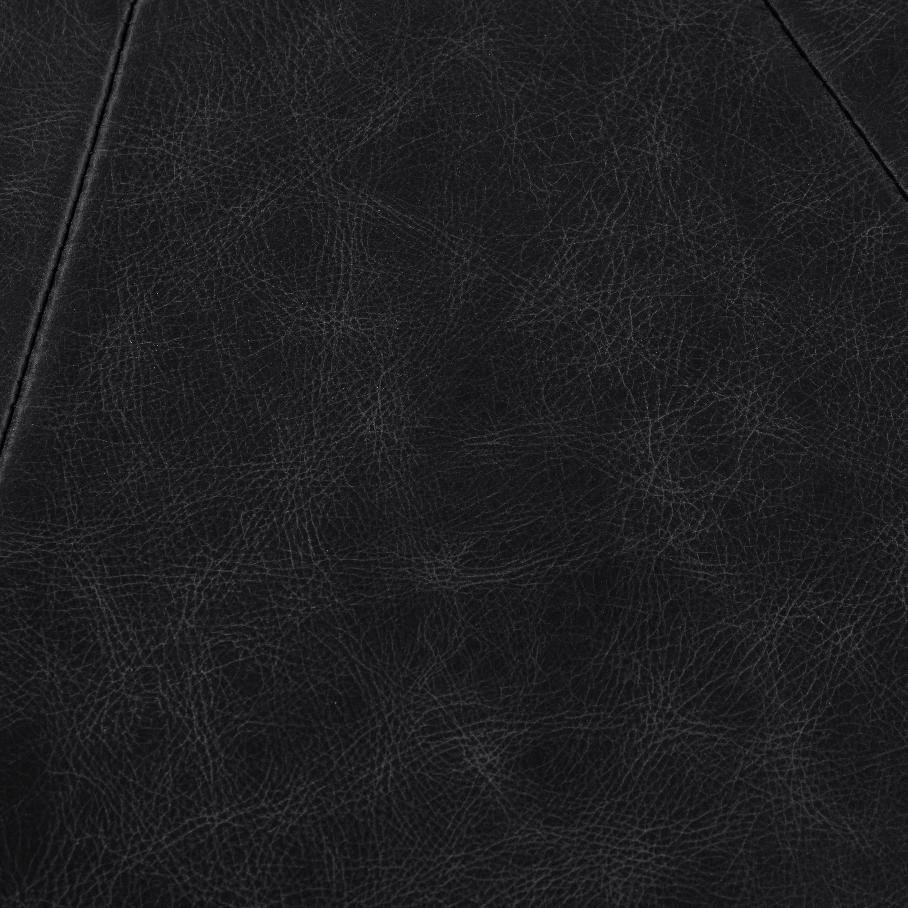 Ottoman en cuir | Noir onyx