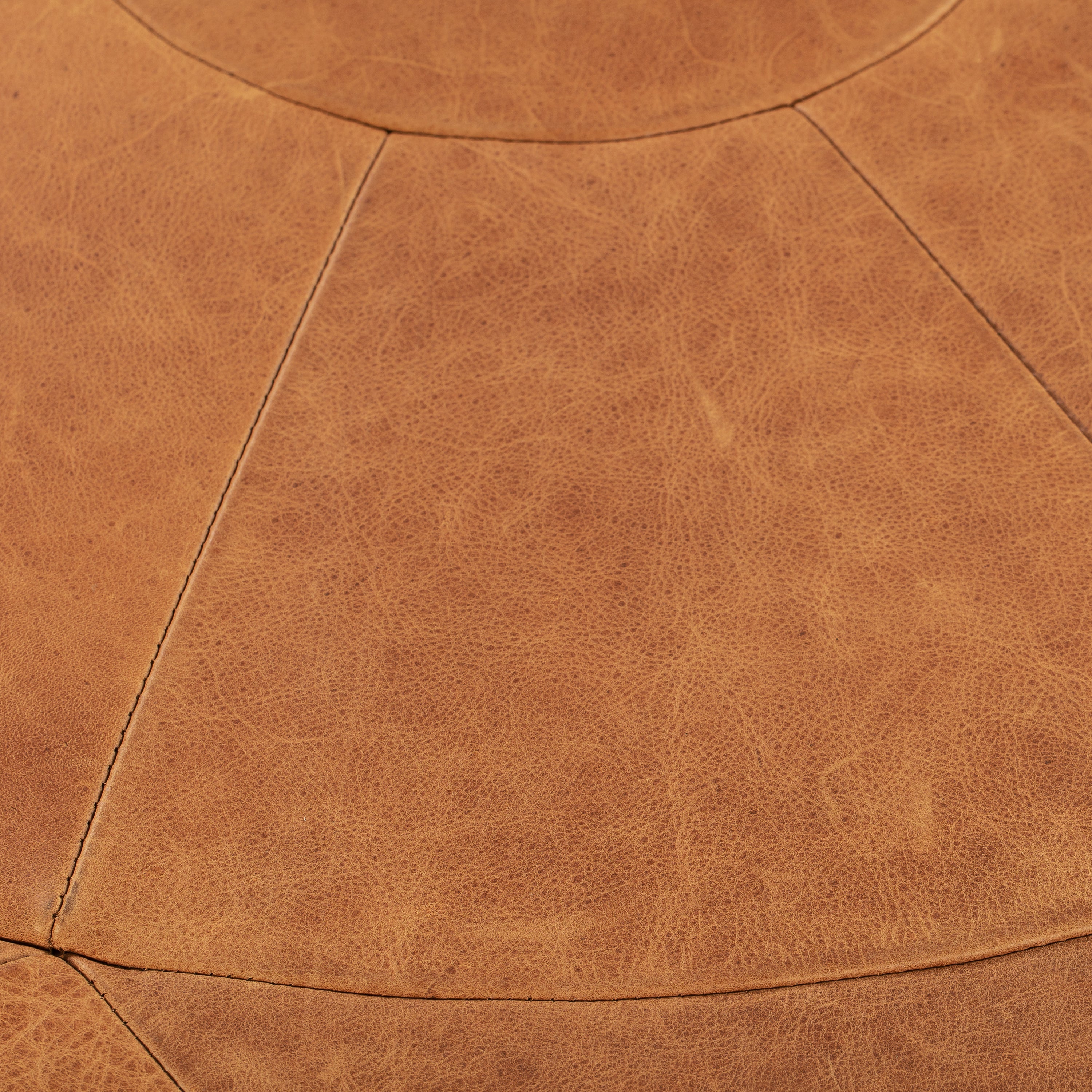 Pouf en cuir | Cognac