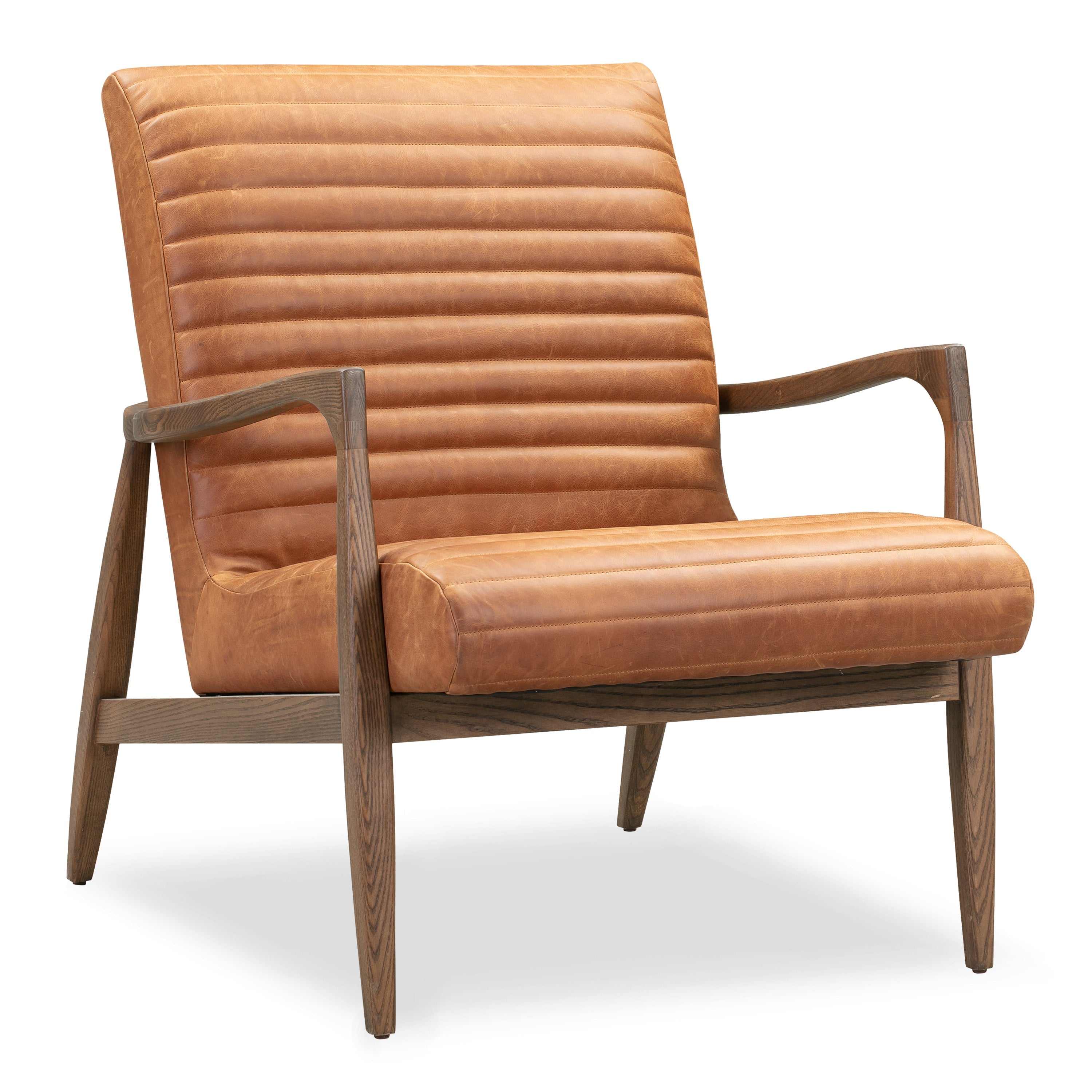 Fauteuil en cuir Rowan | Cognac