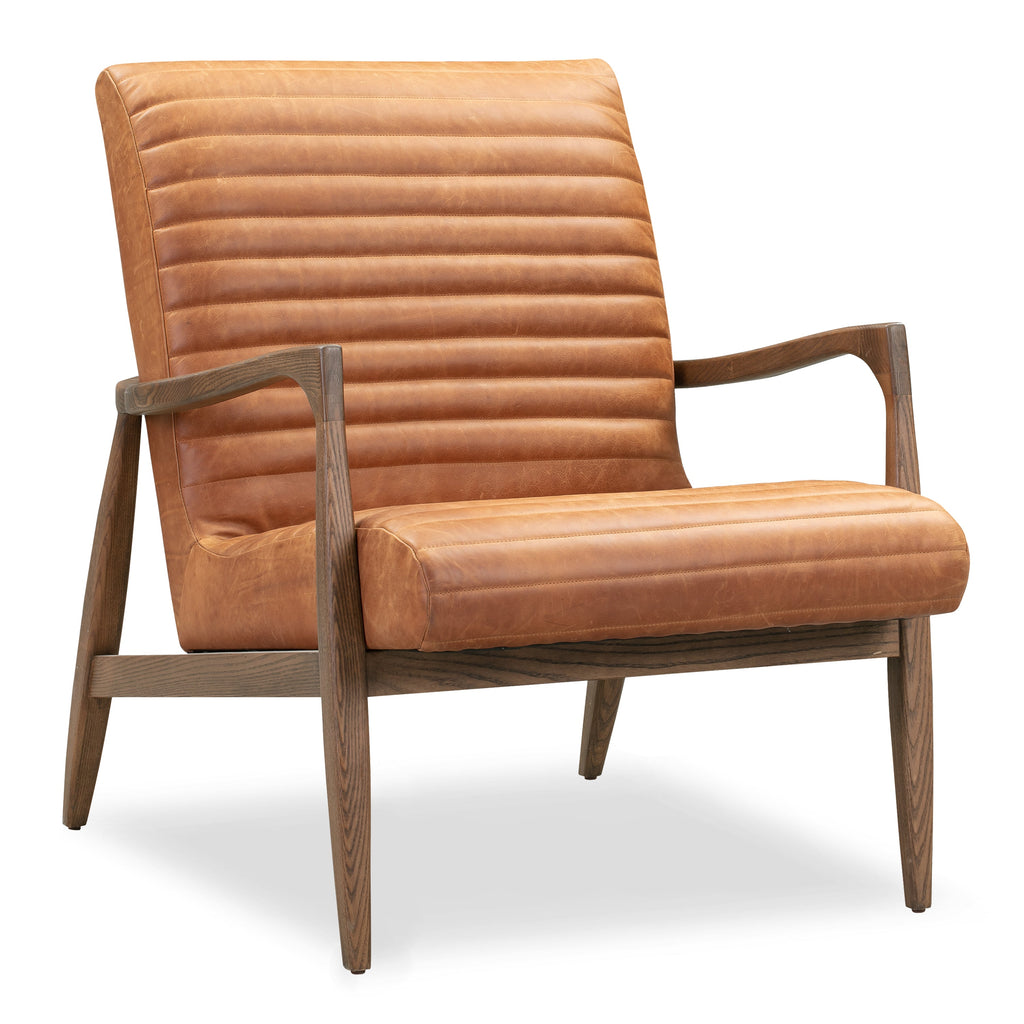 Fauteuil en cuir Rowan | Cognac Tan
