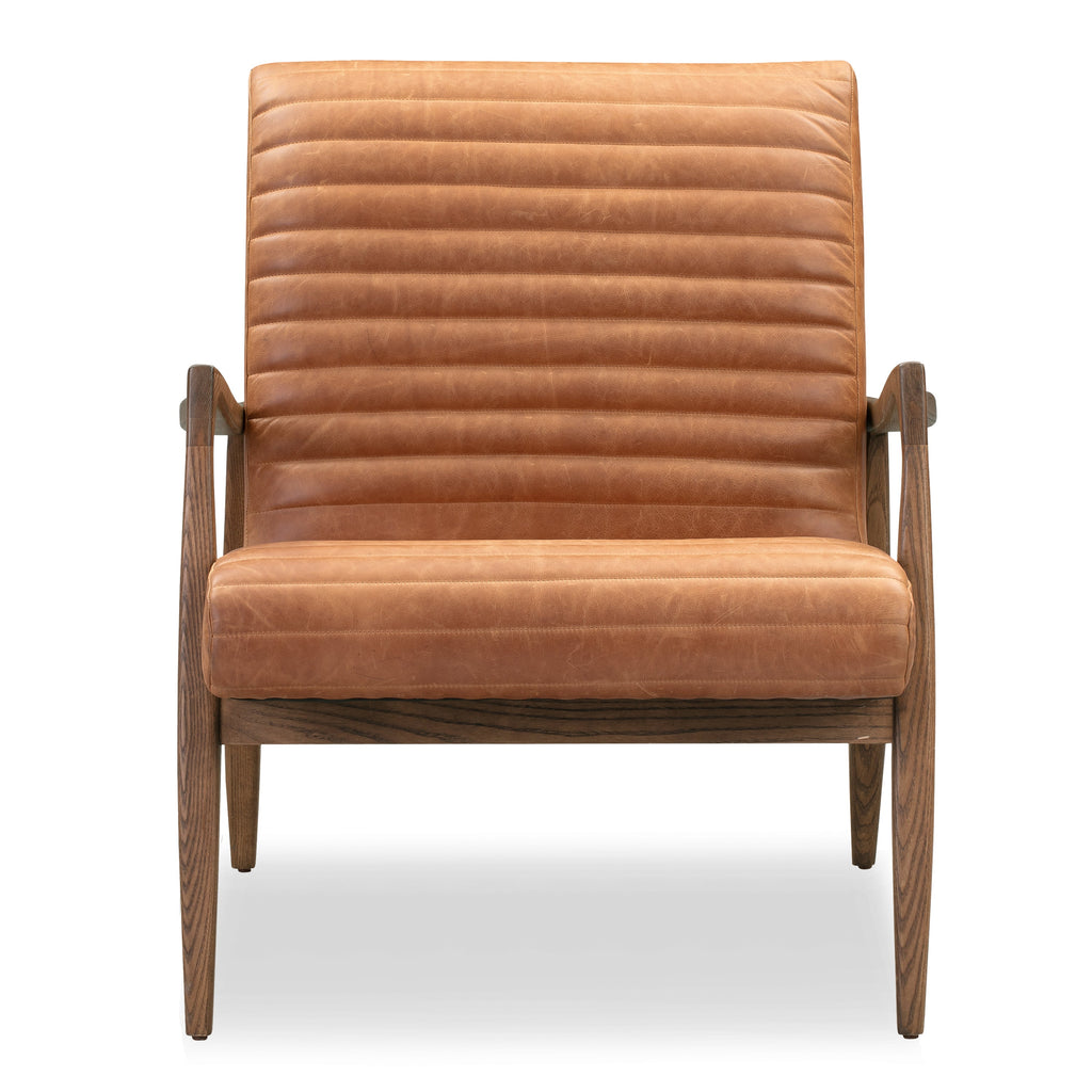 Fauteuil en cuir Rowan | Cognac Tan