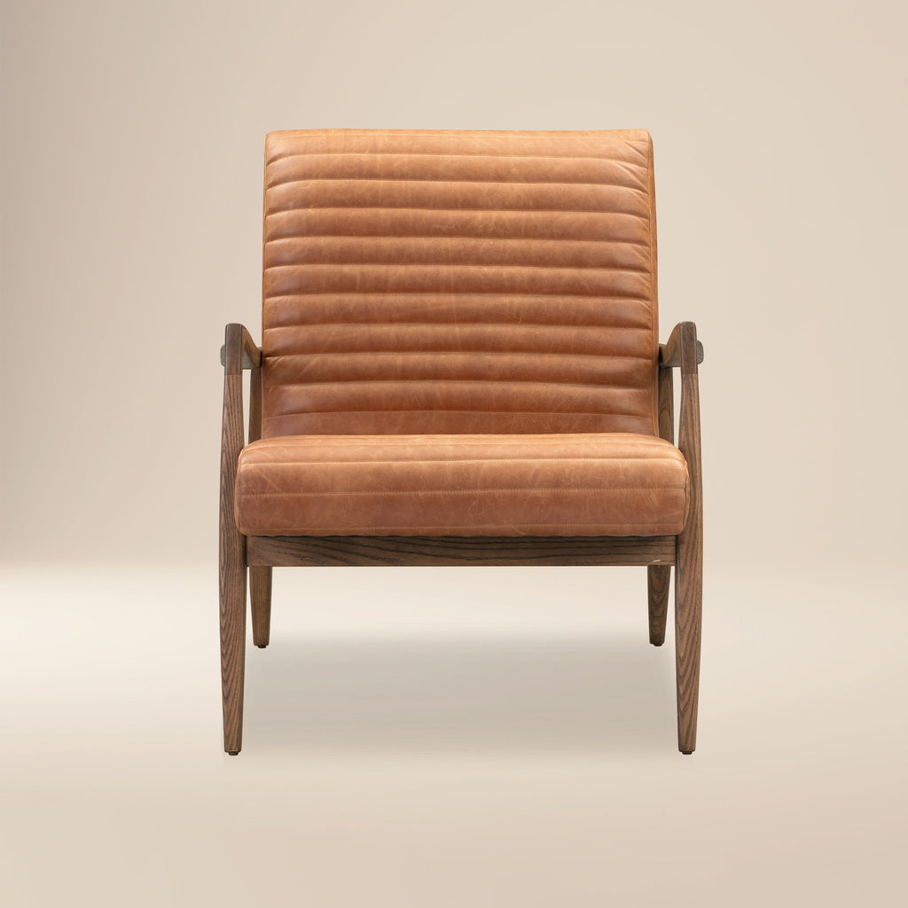 Fauteuil en cuir Rowan | Cognac