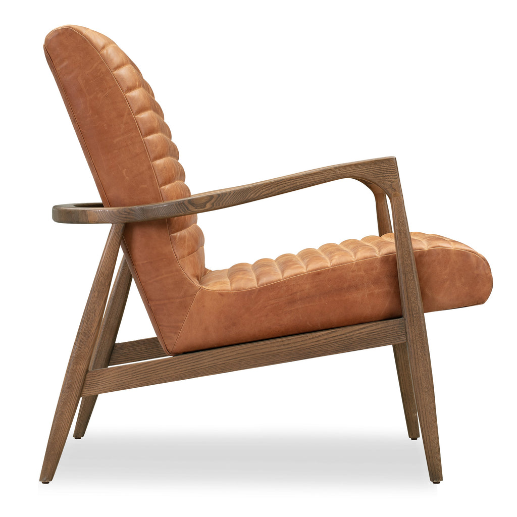 Fauteuil en cuir Rowan | Cognac
