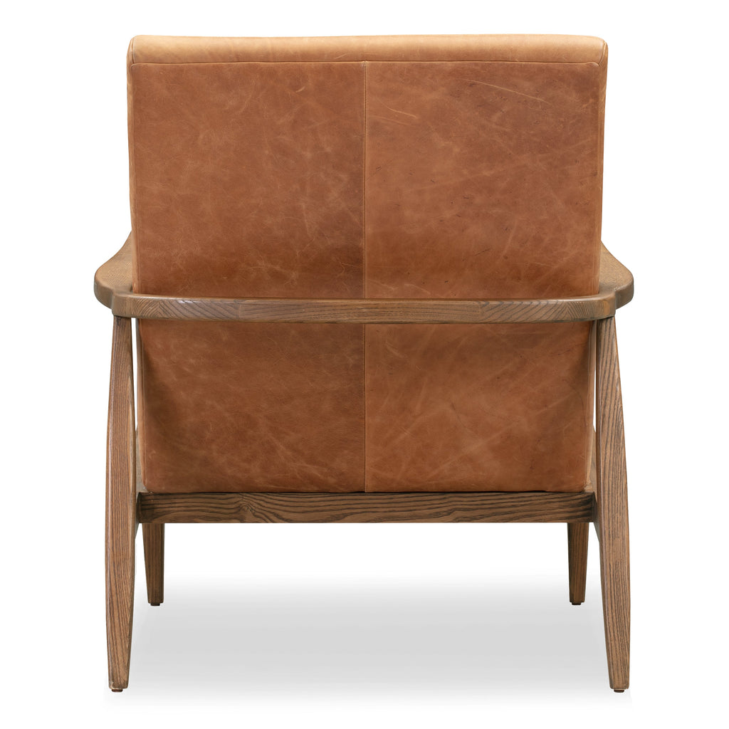 Fauteuil en cuir Rowan | Cognac