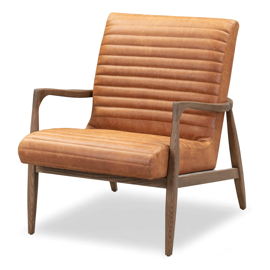 Fauteuil en cuir Rowan | Cognac