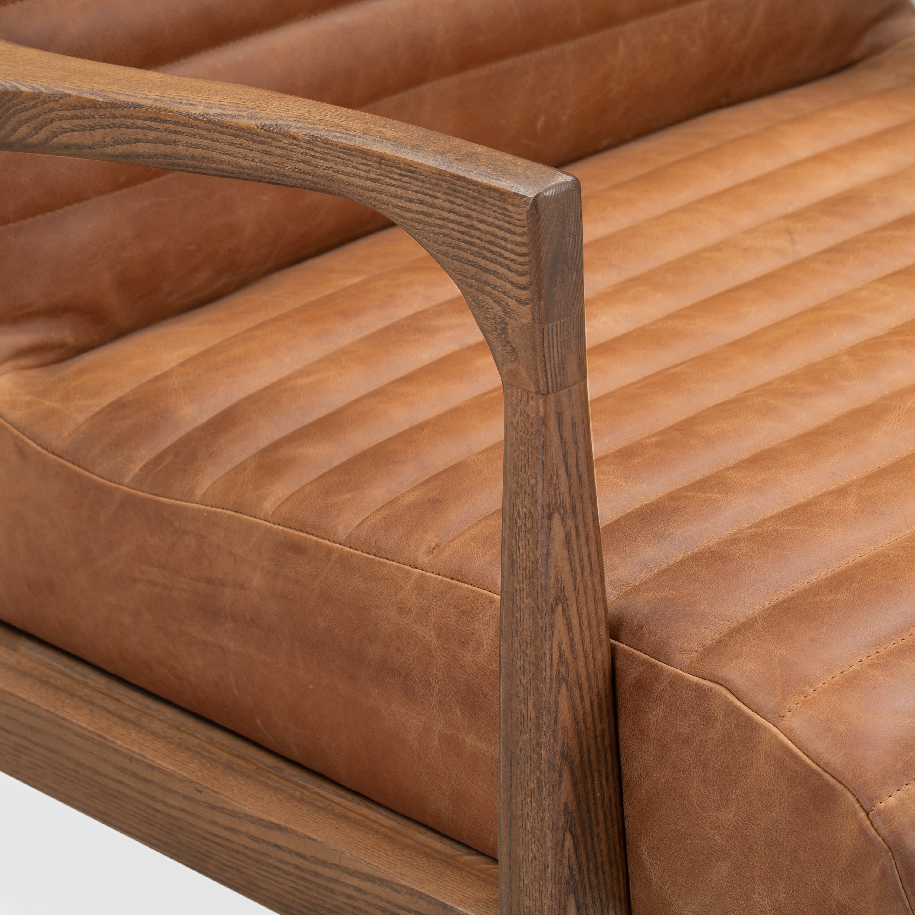 Fauteuil en cuir Rowan | Cognac
