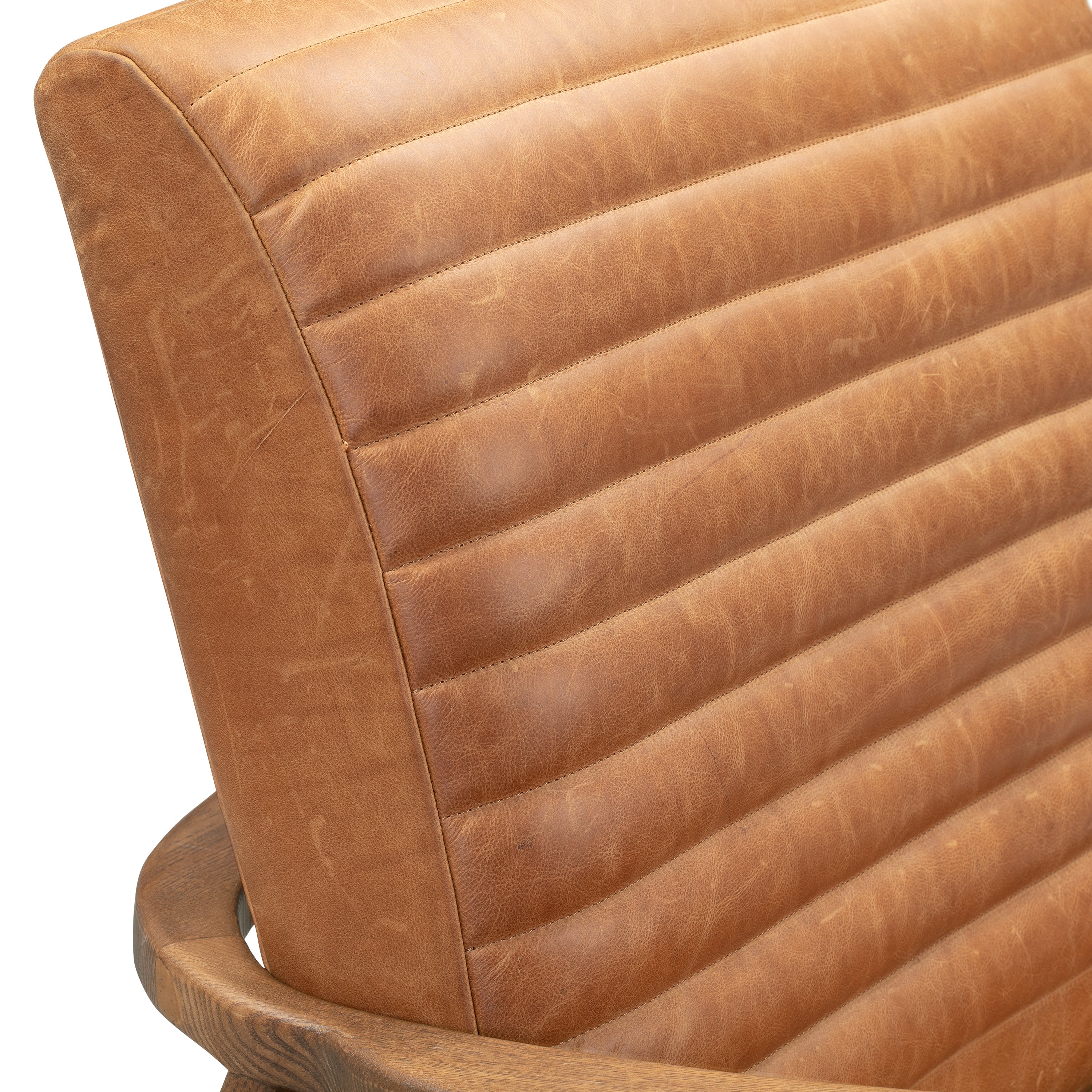 Fauteuil en cuir Rowan | Cognac
