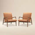 Fauteuil en cuir Rowan | Cognac Tan