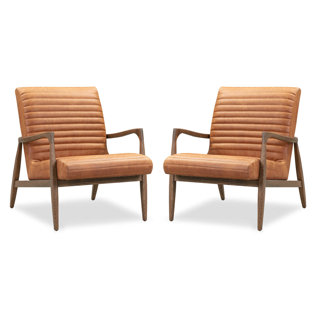 Fauteuil en cuir Rowan | Cognac Tan