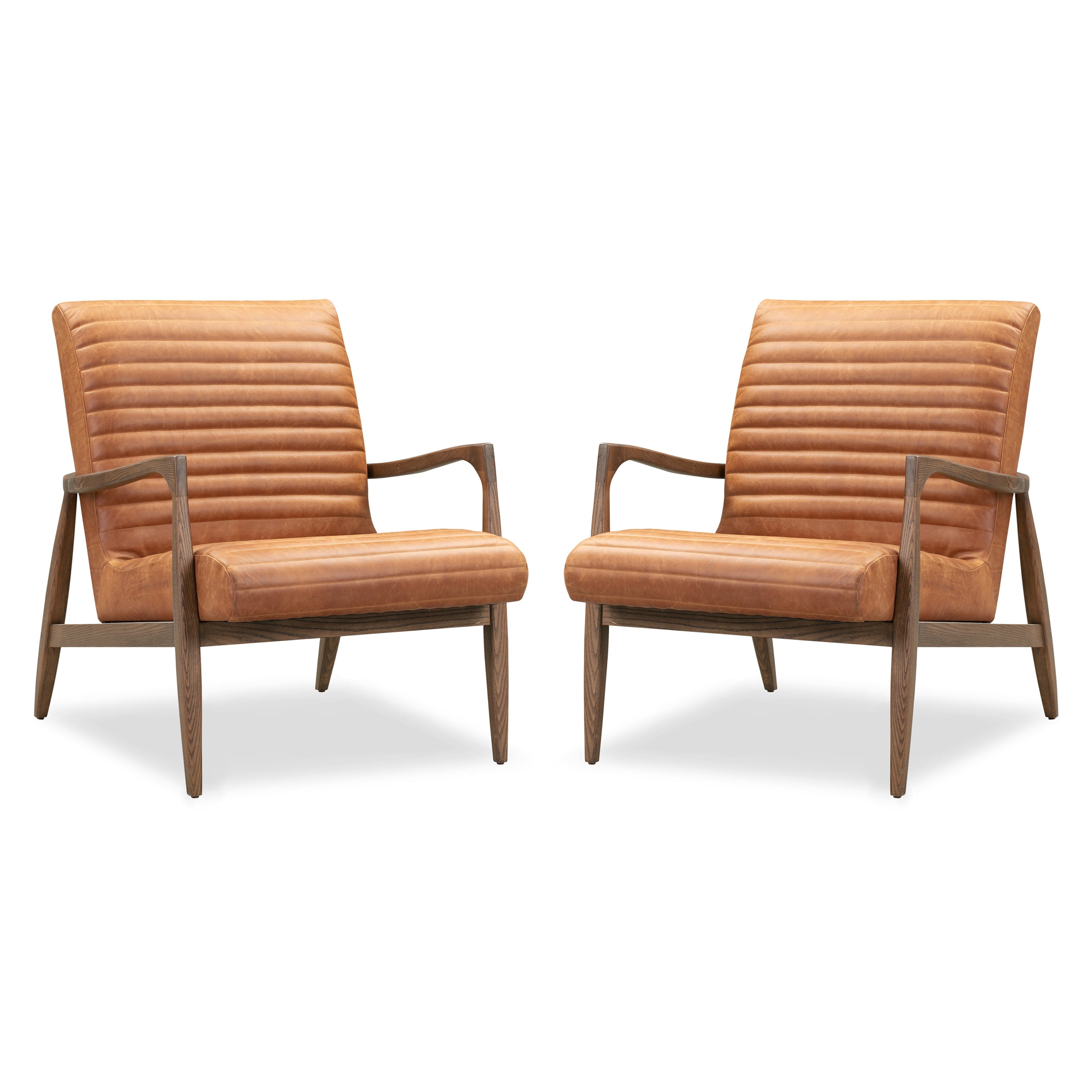 Fauteuil en cuir Rowan | Cognac Tan
