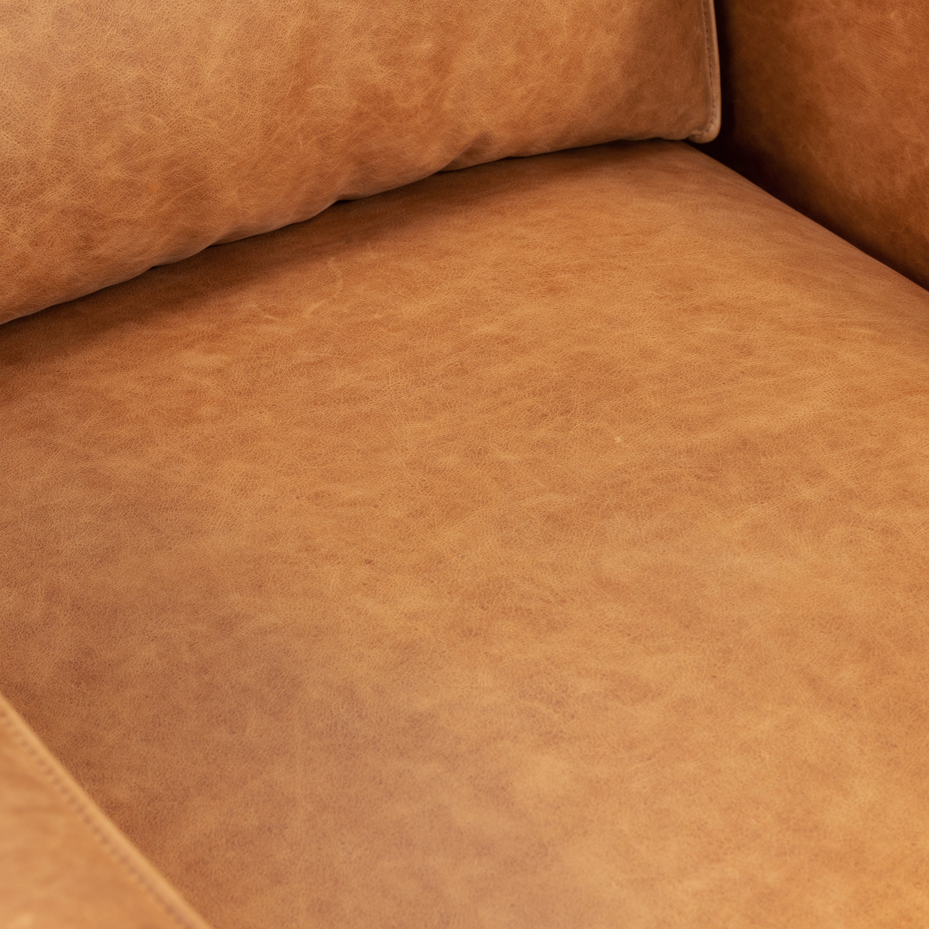 Fauteuil en cuir | Tan cognac