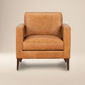 Fauteuil en cuir | Tan cognac