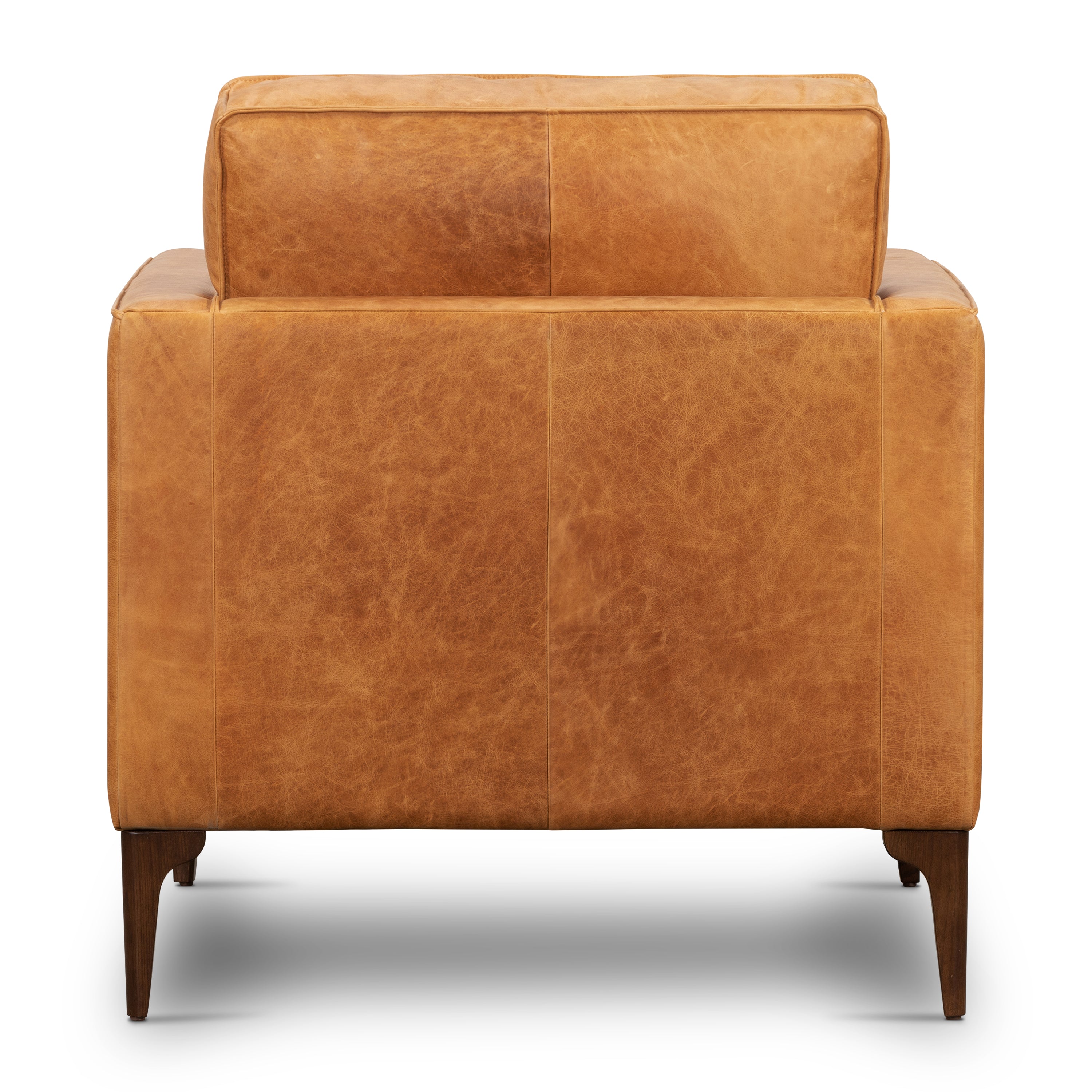 Fauteuil en cuir | Tan cognac