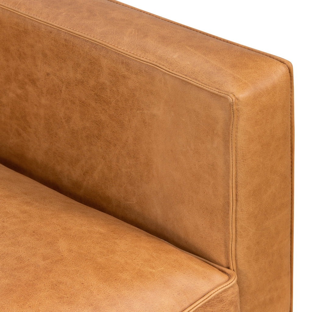 Fauteuil en cuir | Tan cognac