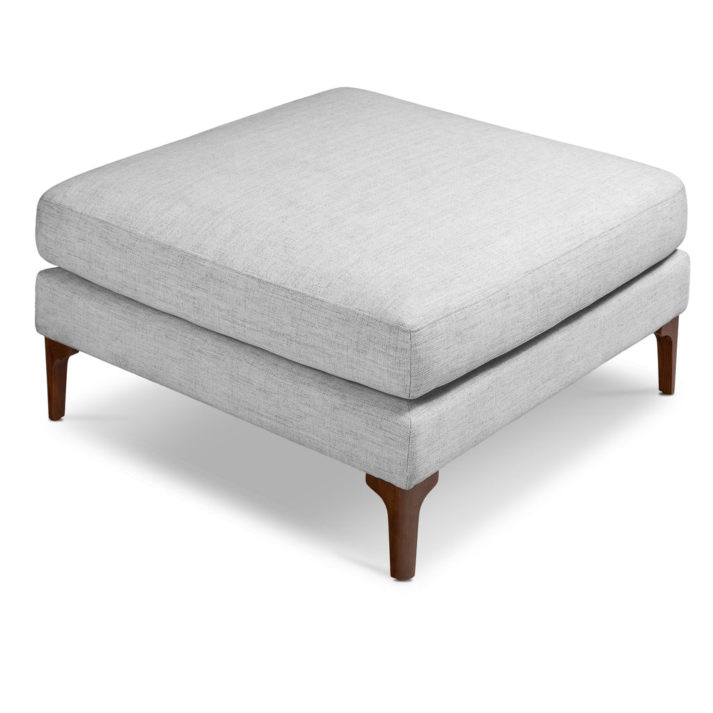 Pouf en tissu | Gris coquille