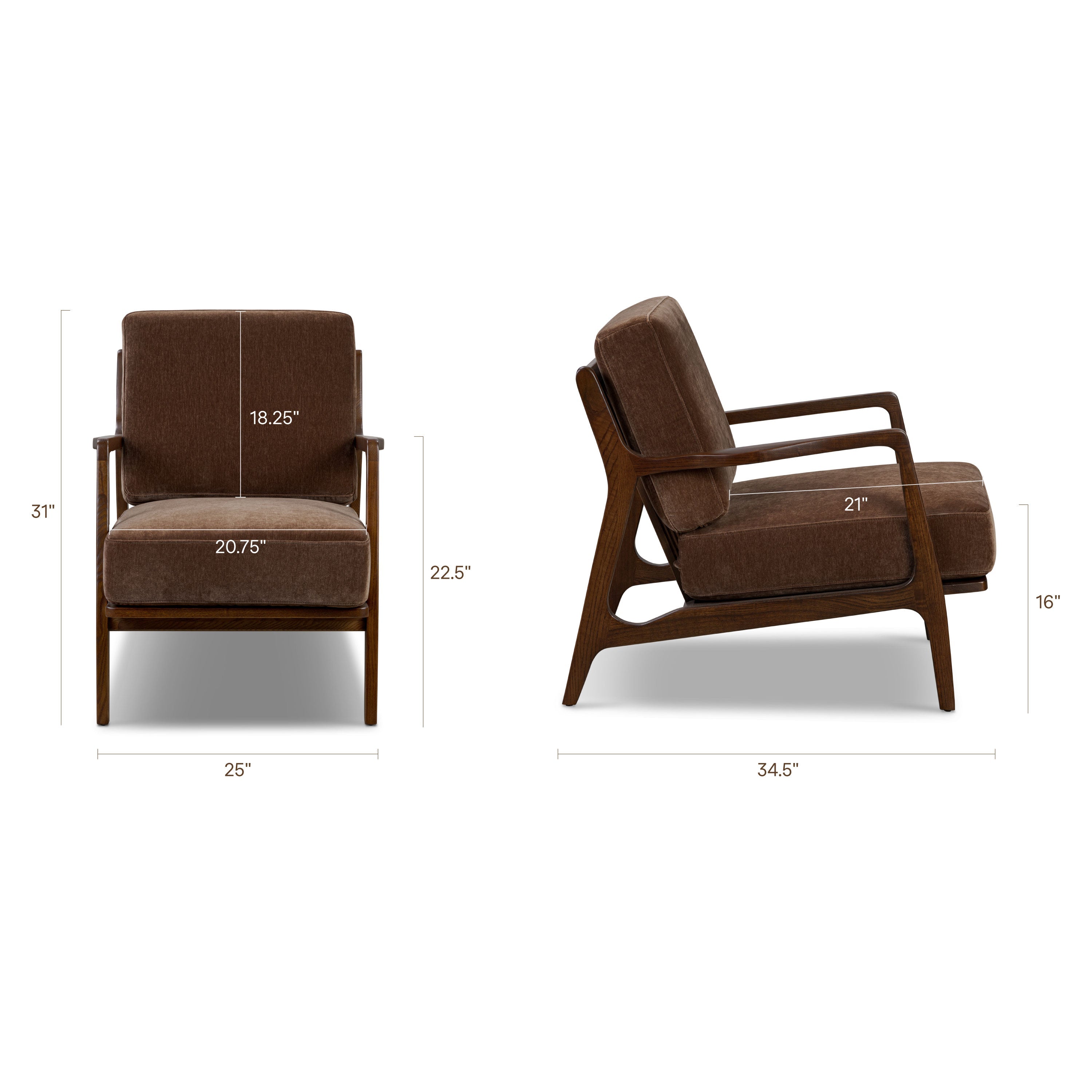 Chaise longue | Brun hâlé