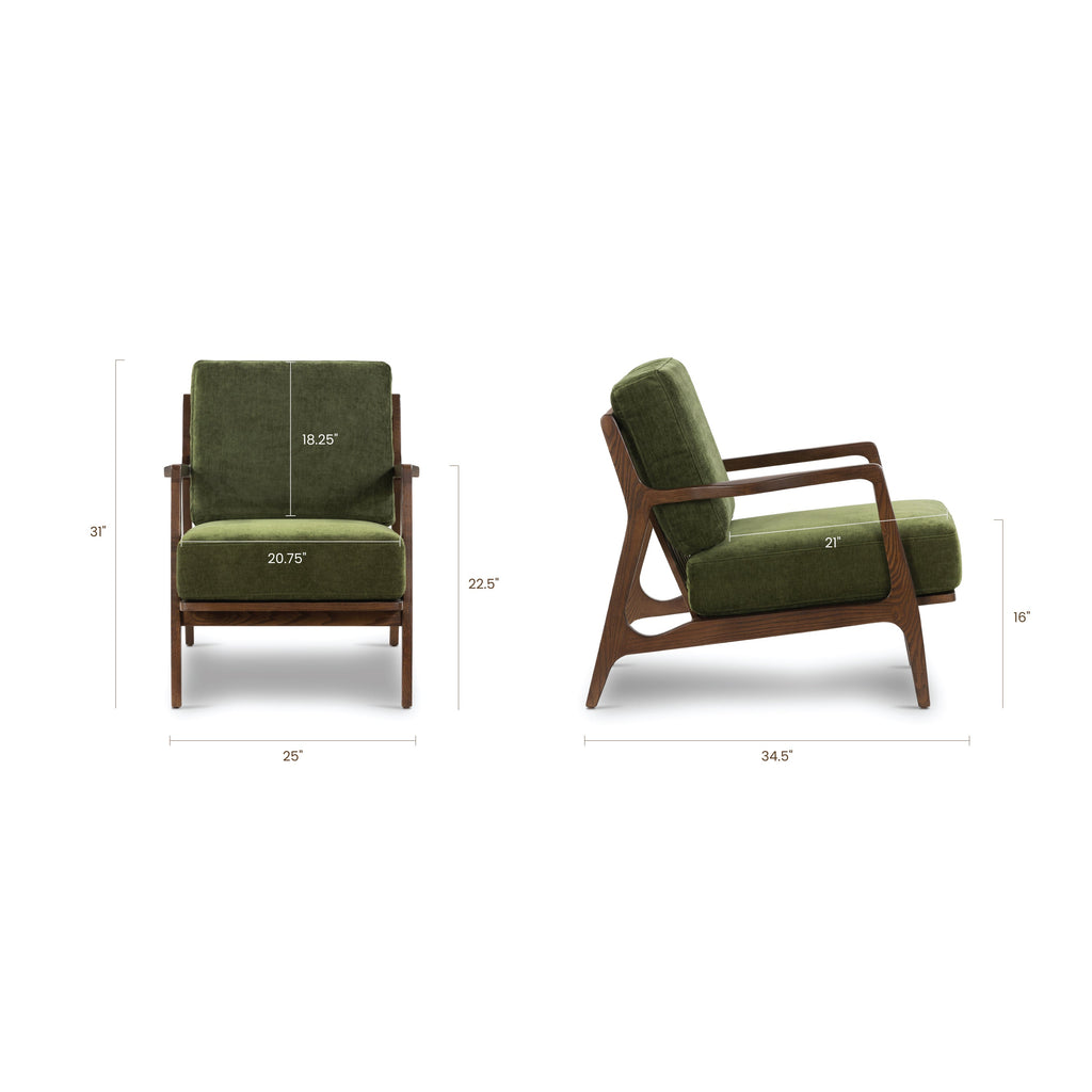 Fauteuil lounge | Vert vieilli