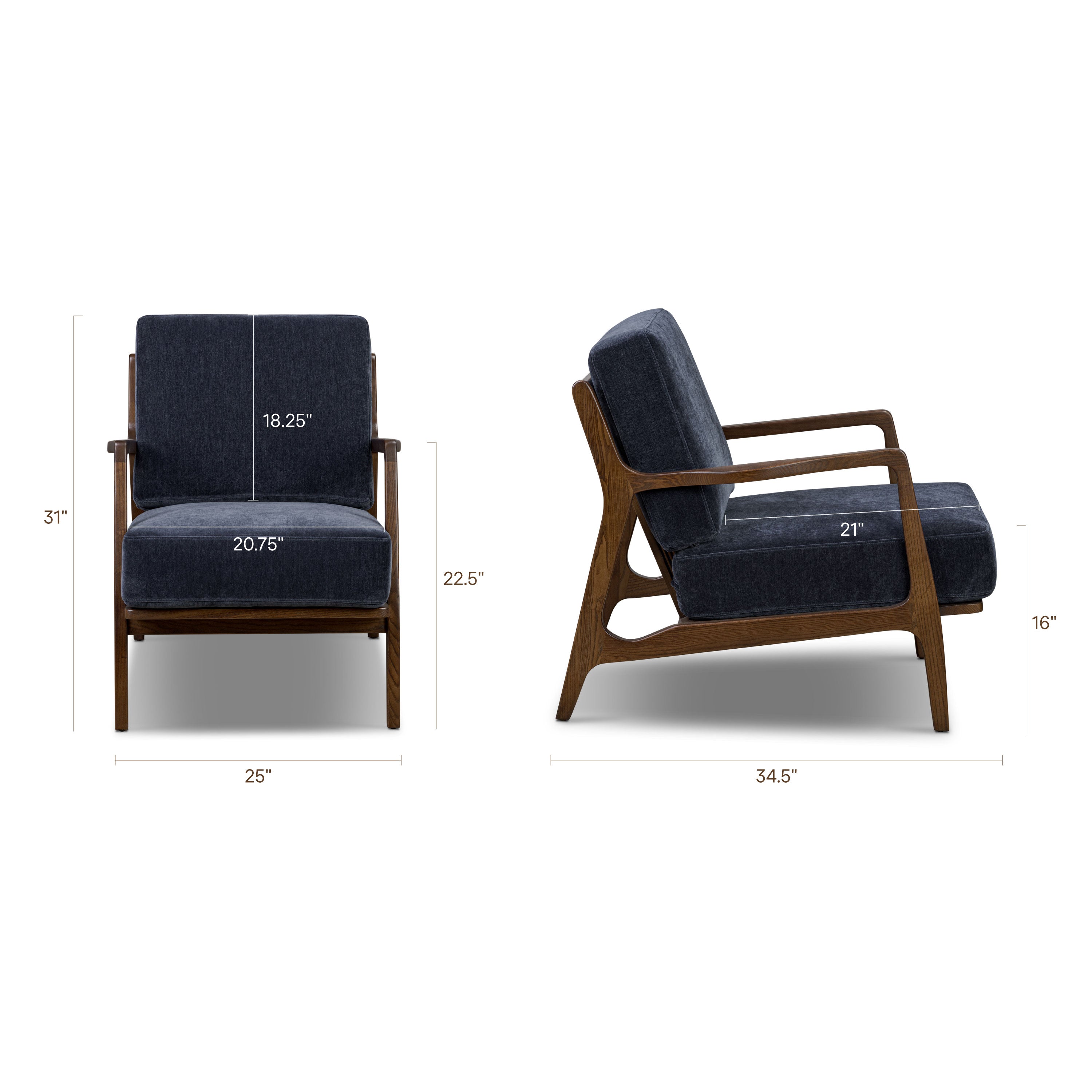 Fauteuil de salon | Bleu mystique