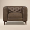 Fauteuil de salon en cuir | Marron Cacao