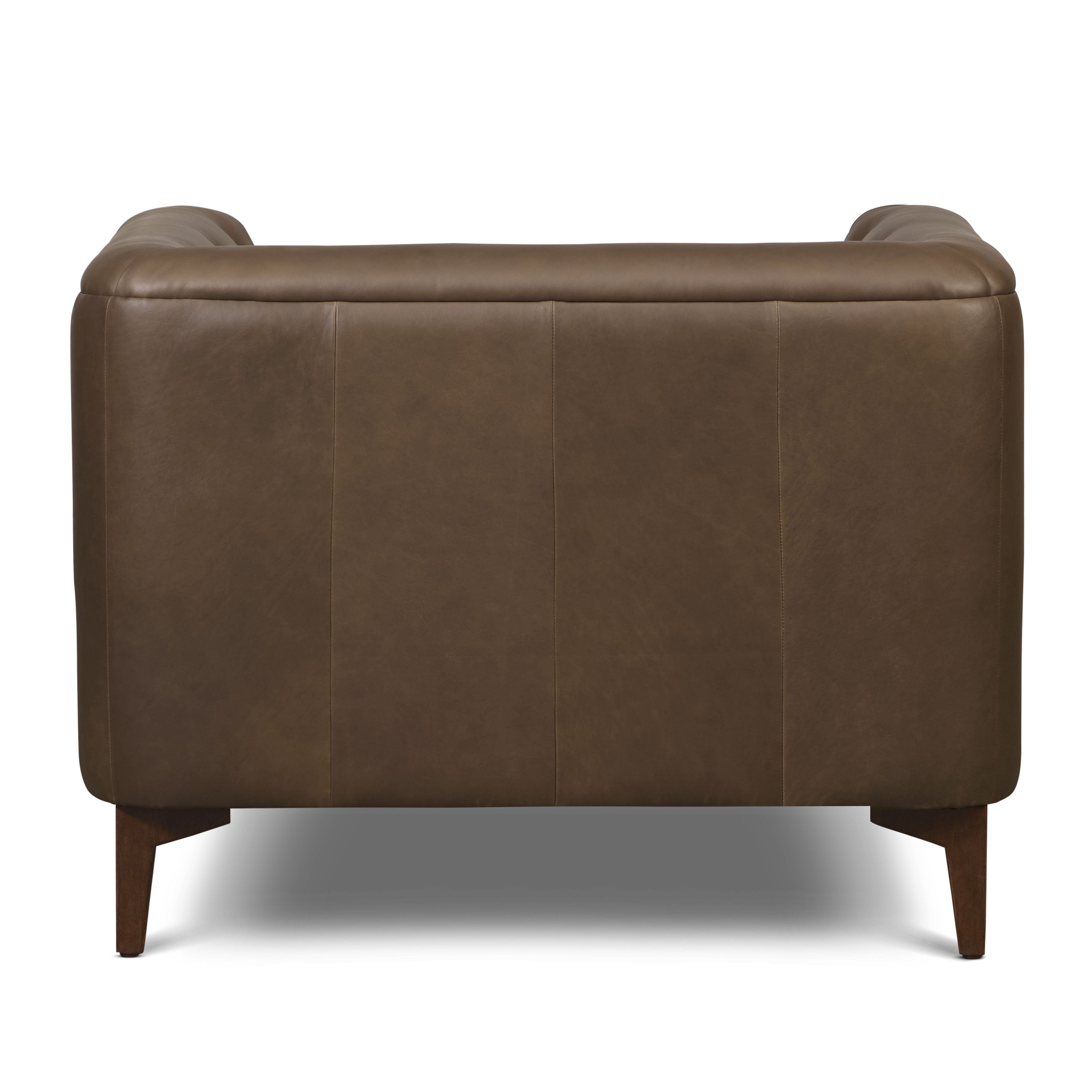 Fauteuil en cuir de salon | Marron cacao