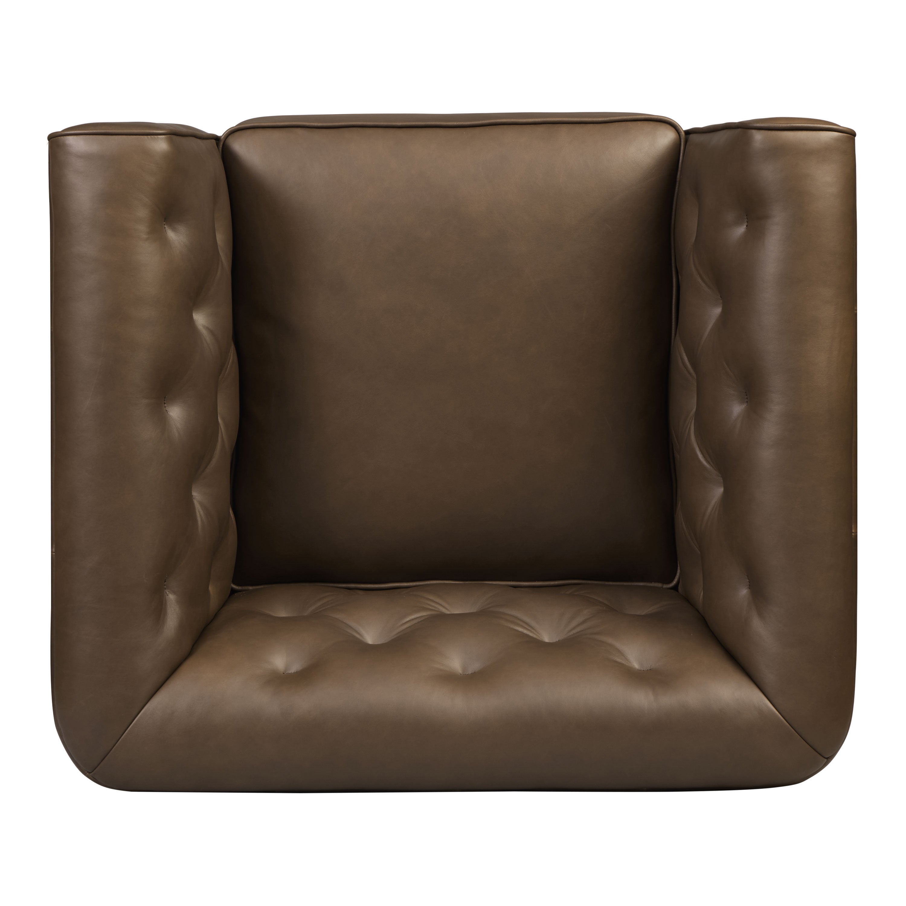 Fauteuil de salon en cuir | Marron Cacao