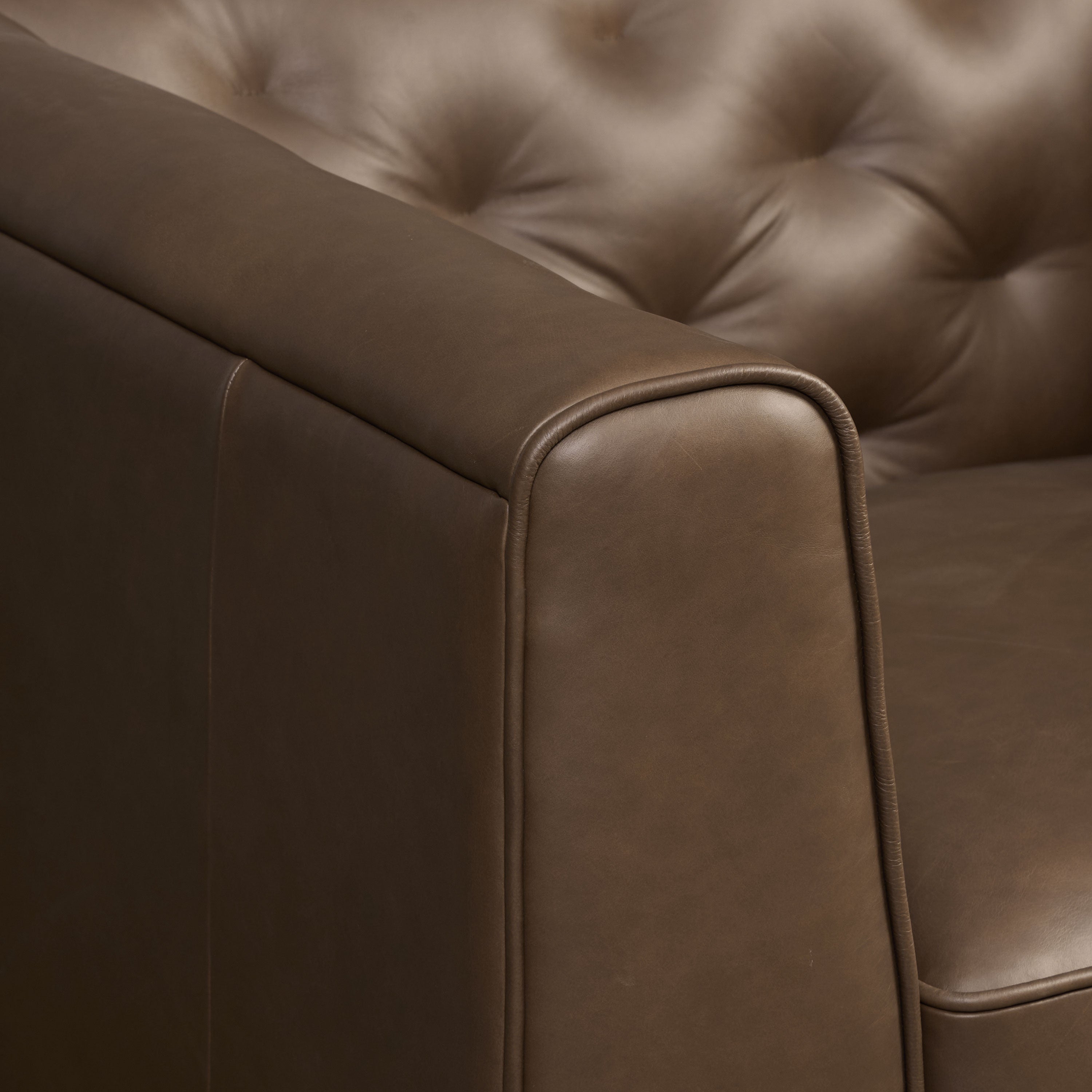 Fauteuil de salon en cuir | Marron Cacao