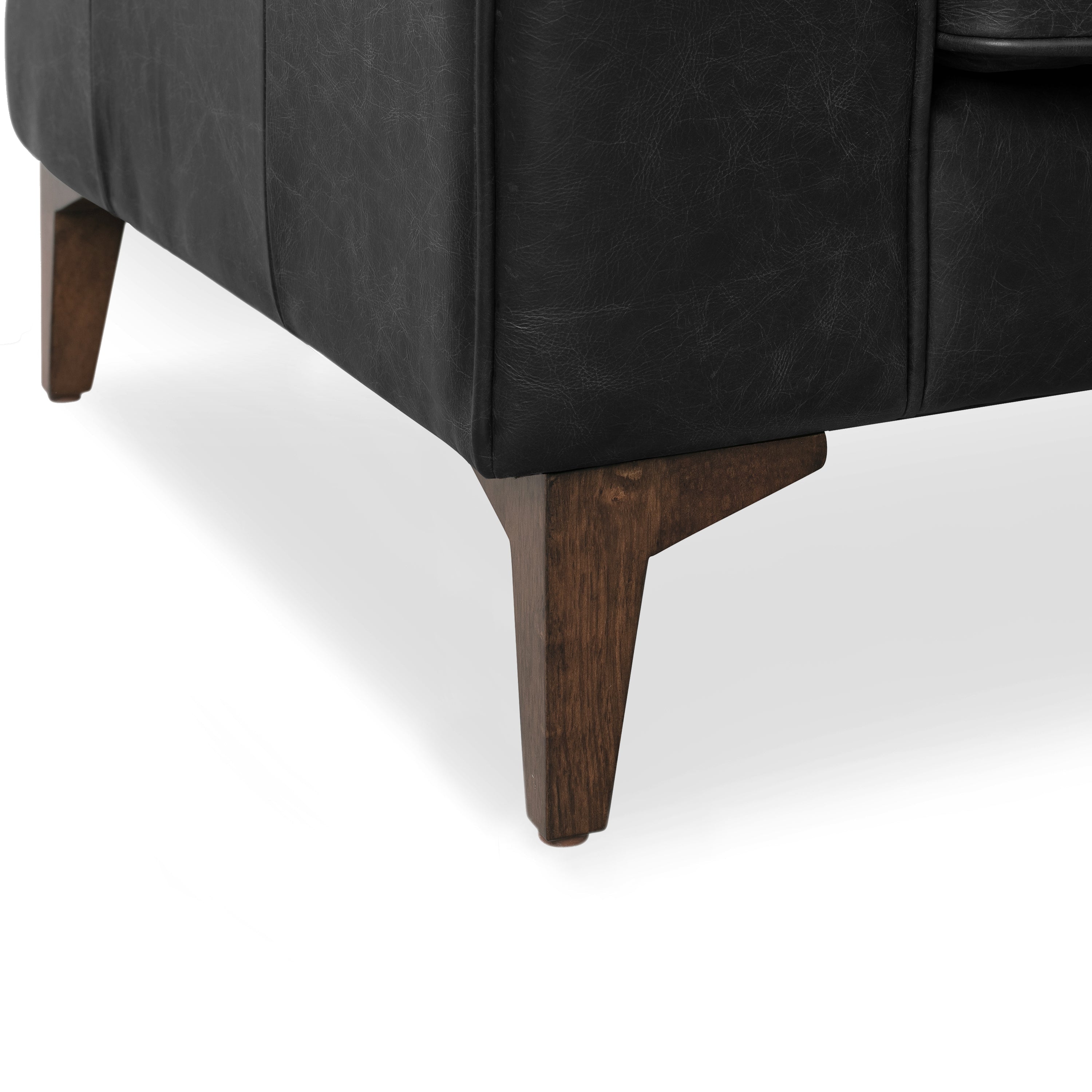 Fauteuil en cuir | Noir onyx