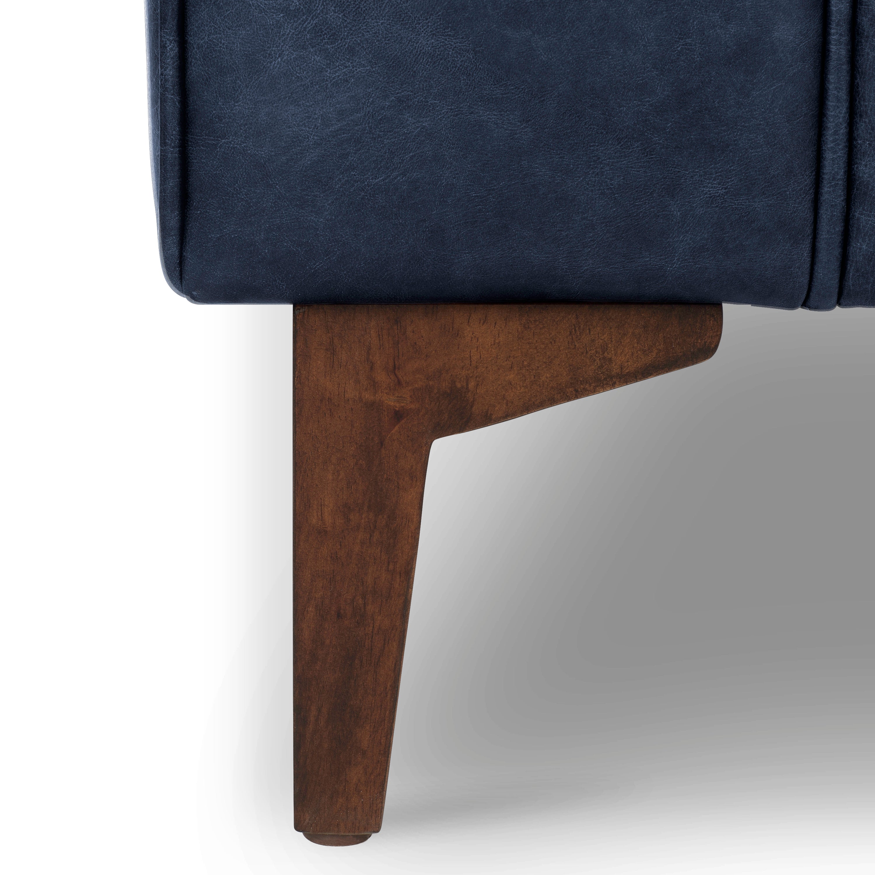 Fauteuil en cuir | Bleu nuit