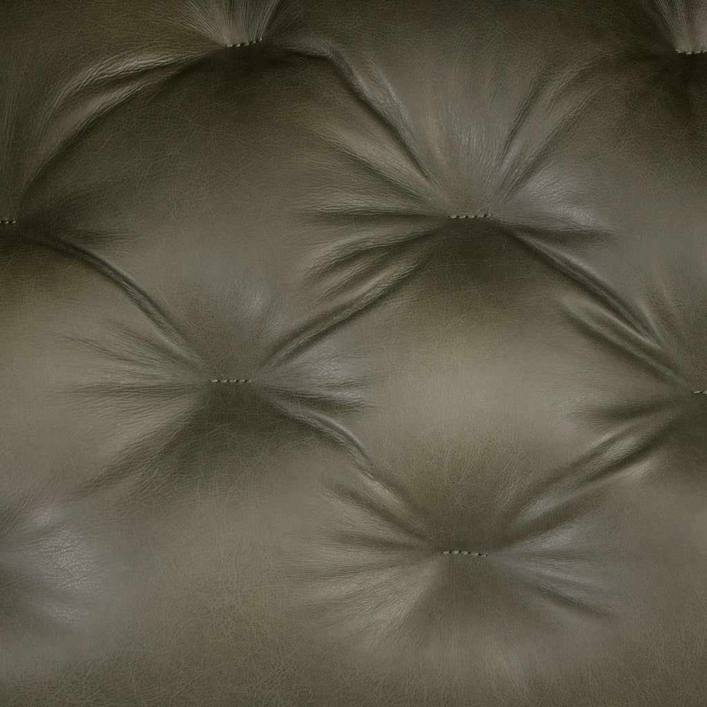 Fauteuil en cuir | Vert olive