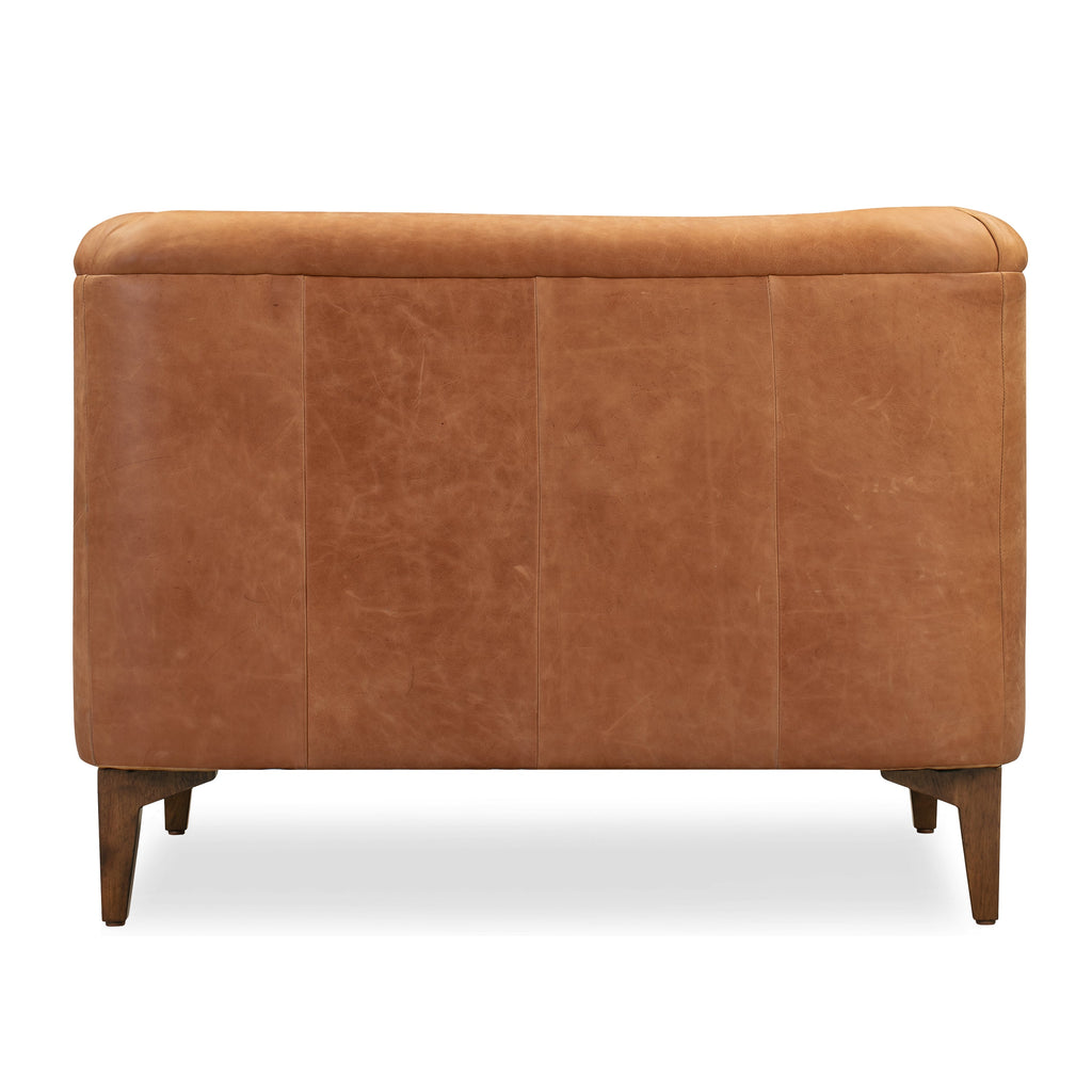 Fauteuil en cuir | Tan Cognac