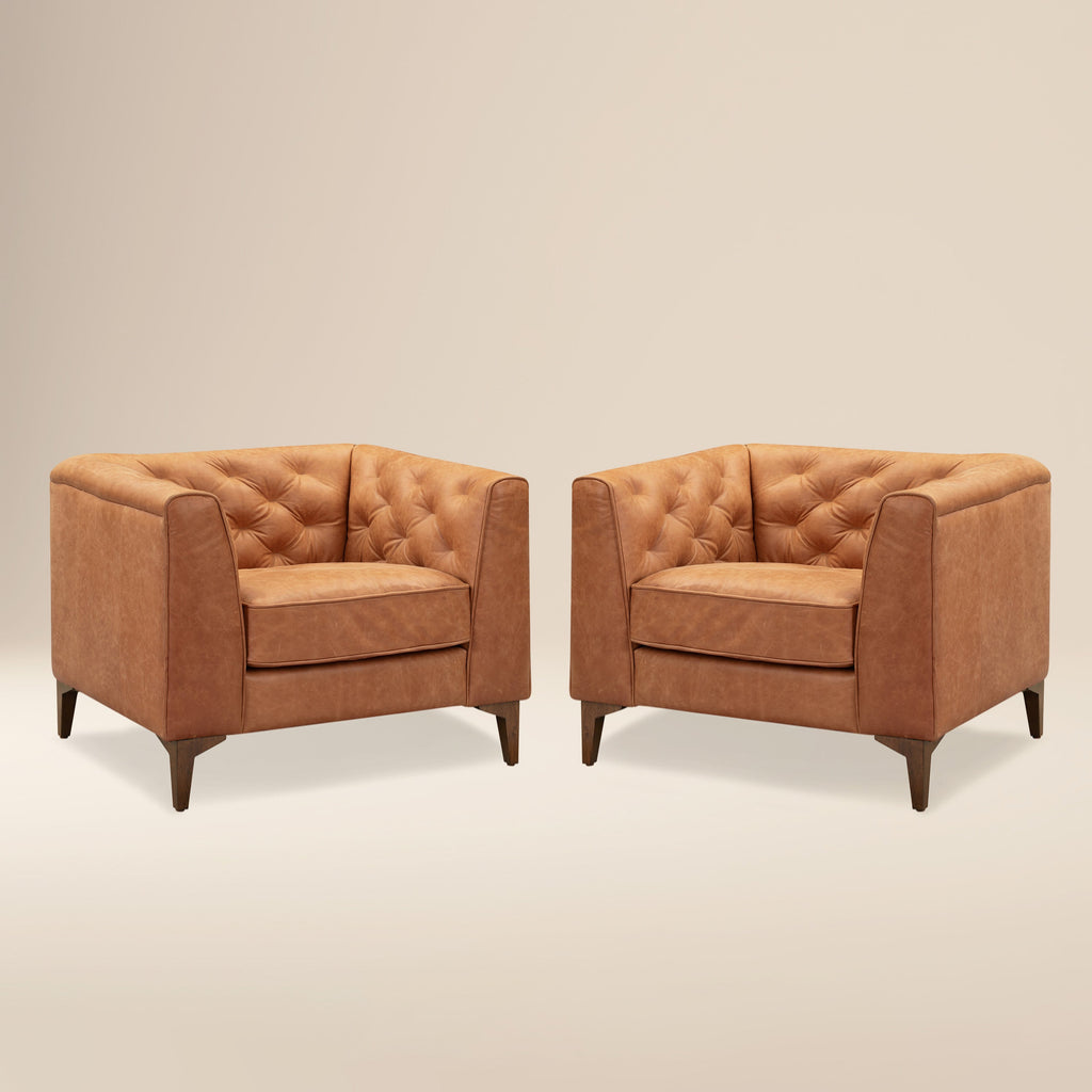 Fauteuil en cuir | Cuir Cognac