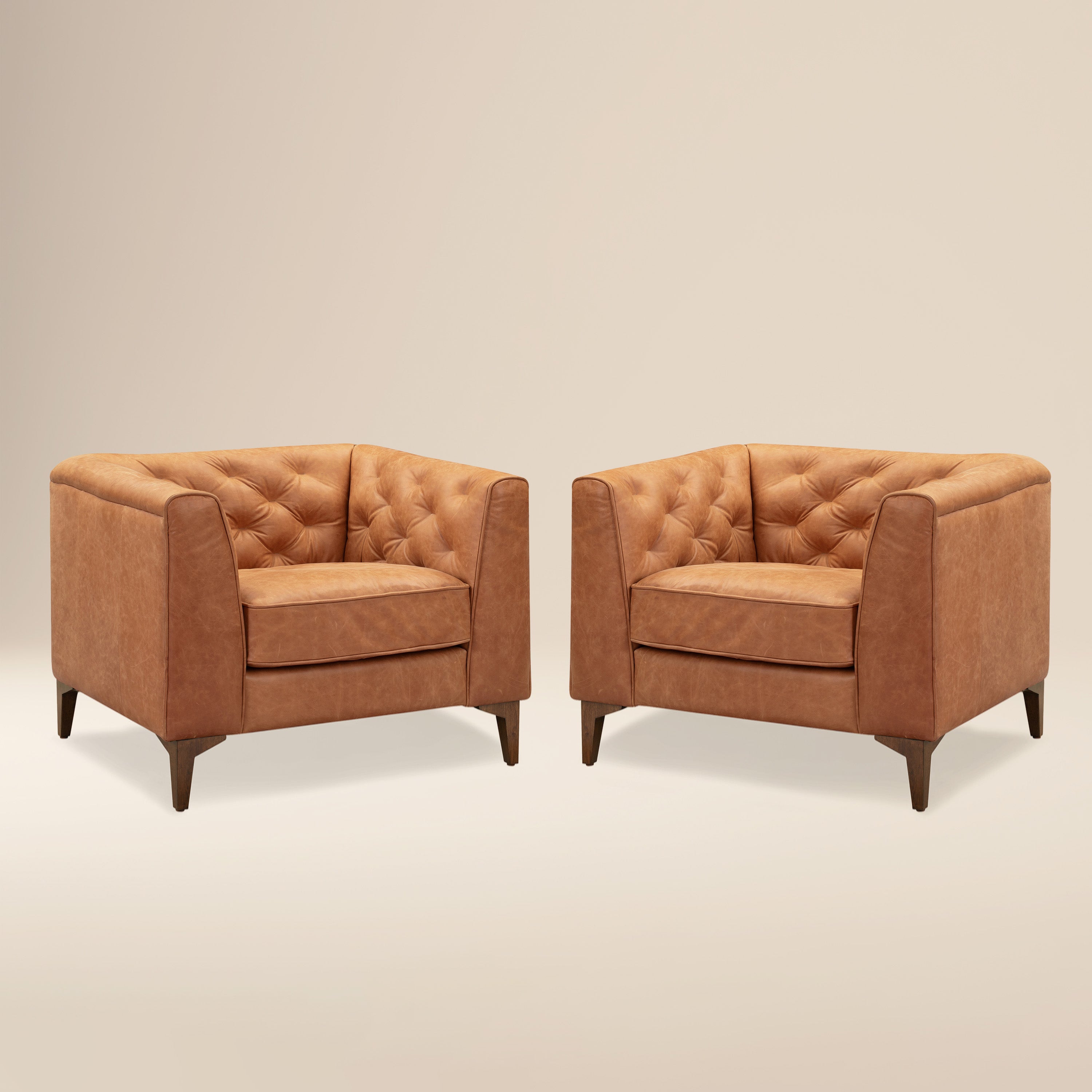 Fauteuil en cuir | Cuir Cognac