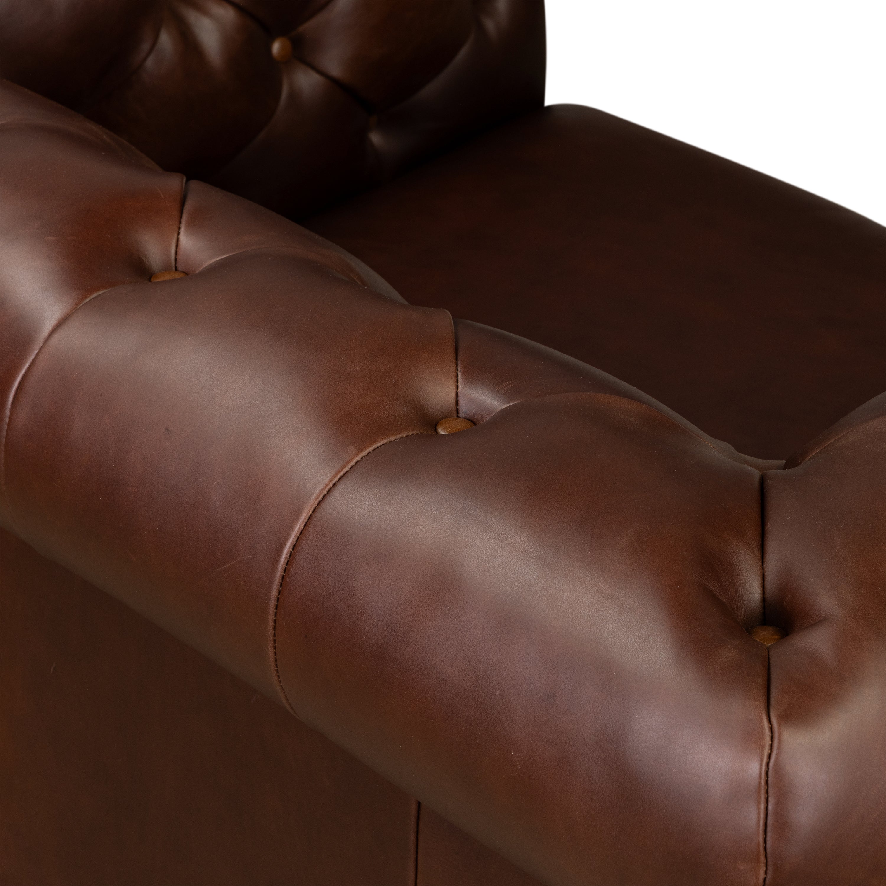 Fauteuil en cuir | Marron Oscuro