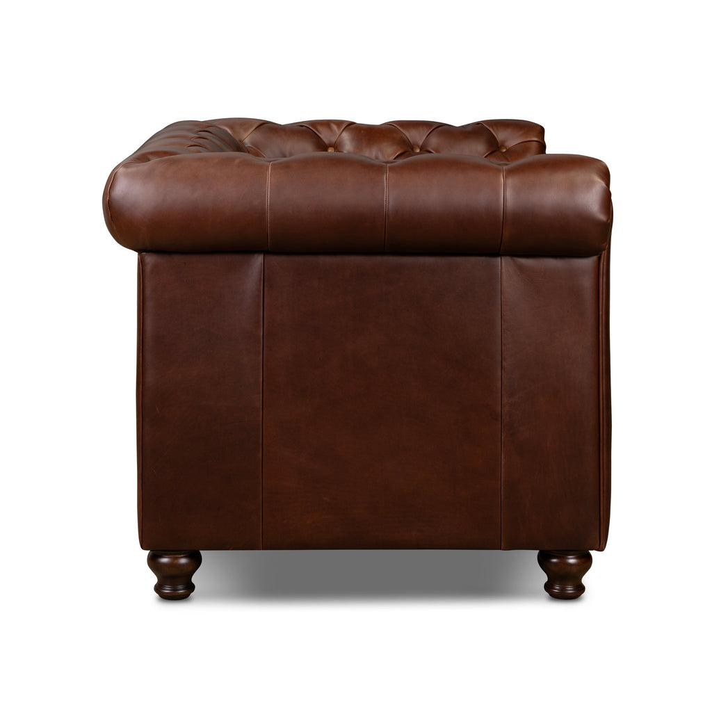 Fauteuil en cuir | Marron Oscuro