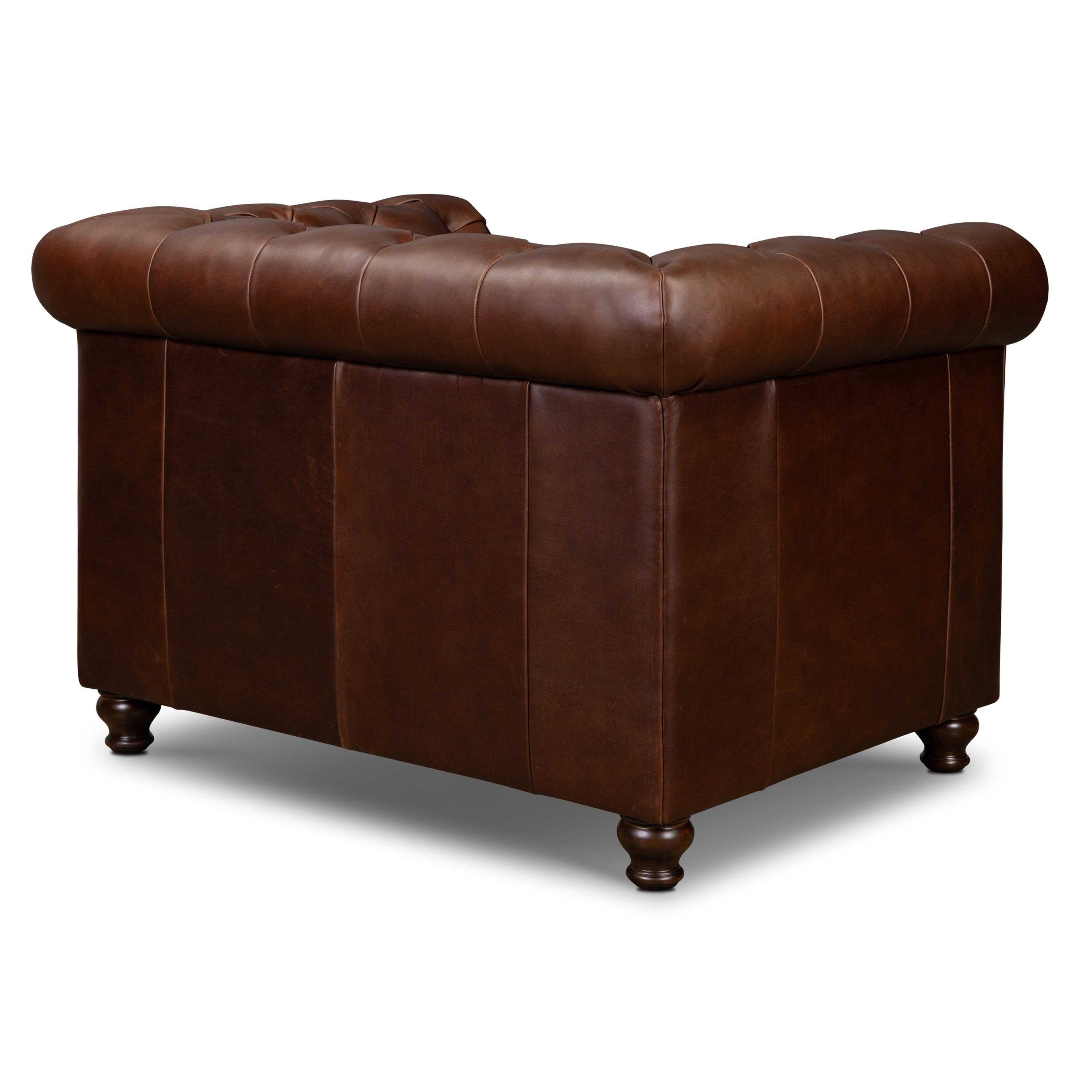 Fauteuil en cuir | Marron Oscuro