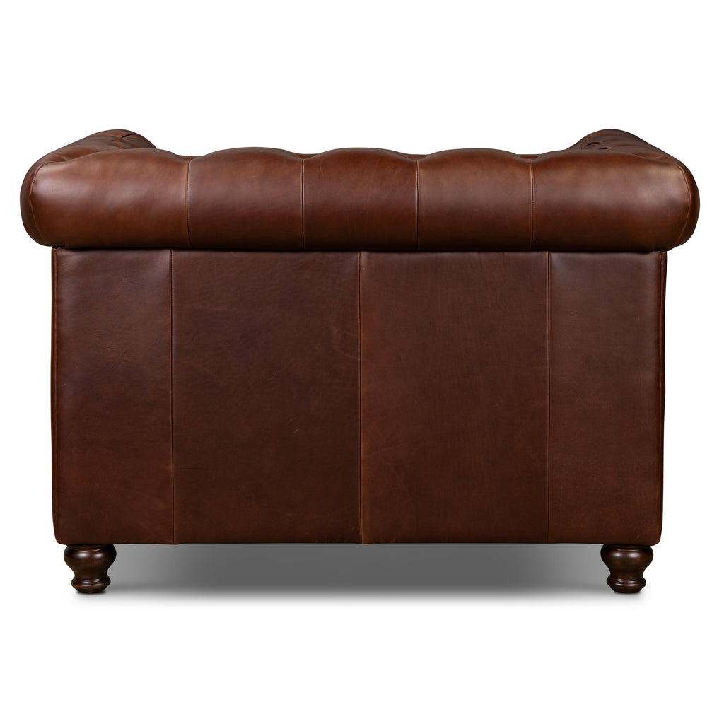 Fauteuil en cuir | Marron Oscuro