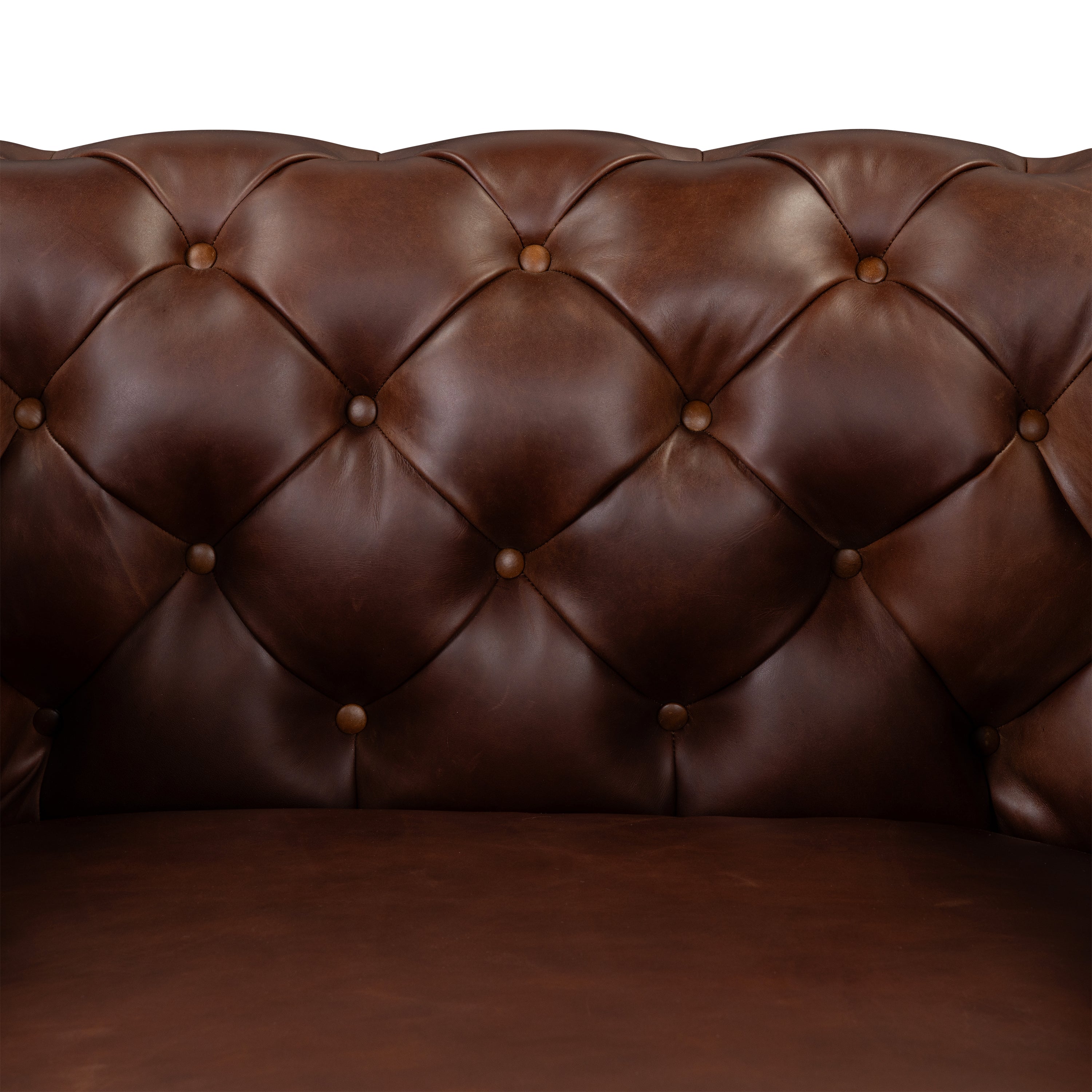 Fauteuil en cuir | Marron Oscuro